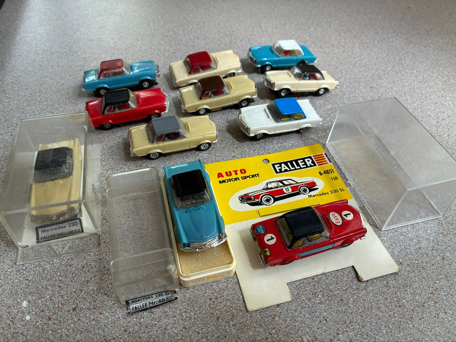 Faller AMS Mercedes 230 SL slotcars  - Diverse Kleuren, Ophalen of Verzenden, Gebruikt, Elektrisch, Overige merken