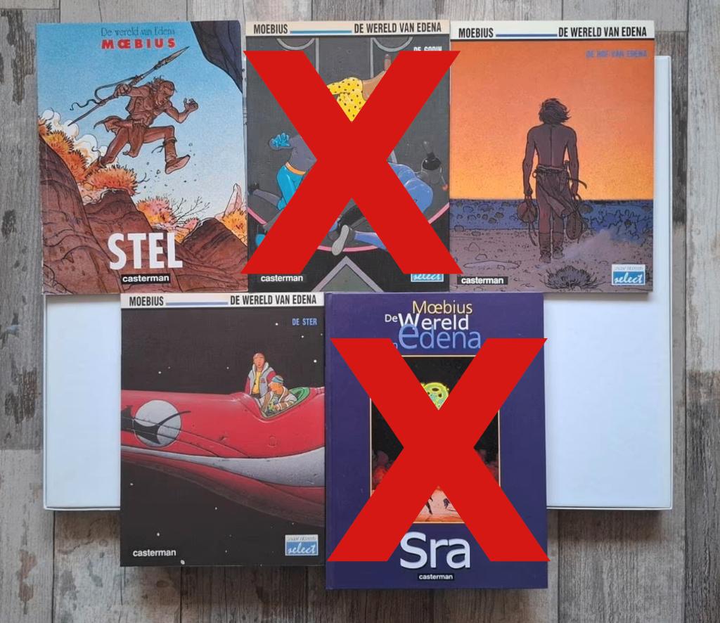 3 Moebius Edena stripboeken, Boeken, Meerdere stripboeken, Ophalen of Verzenden, Gelezen