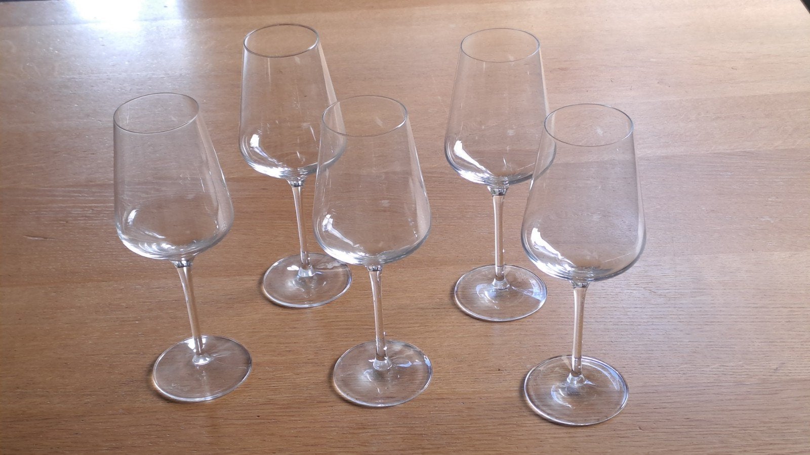 5 Villeroy & Boch Vivo witte wijnglazen kristal AH, Ophalen, Glas of Glazen, Gebruikt, Villeroy & Boch