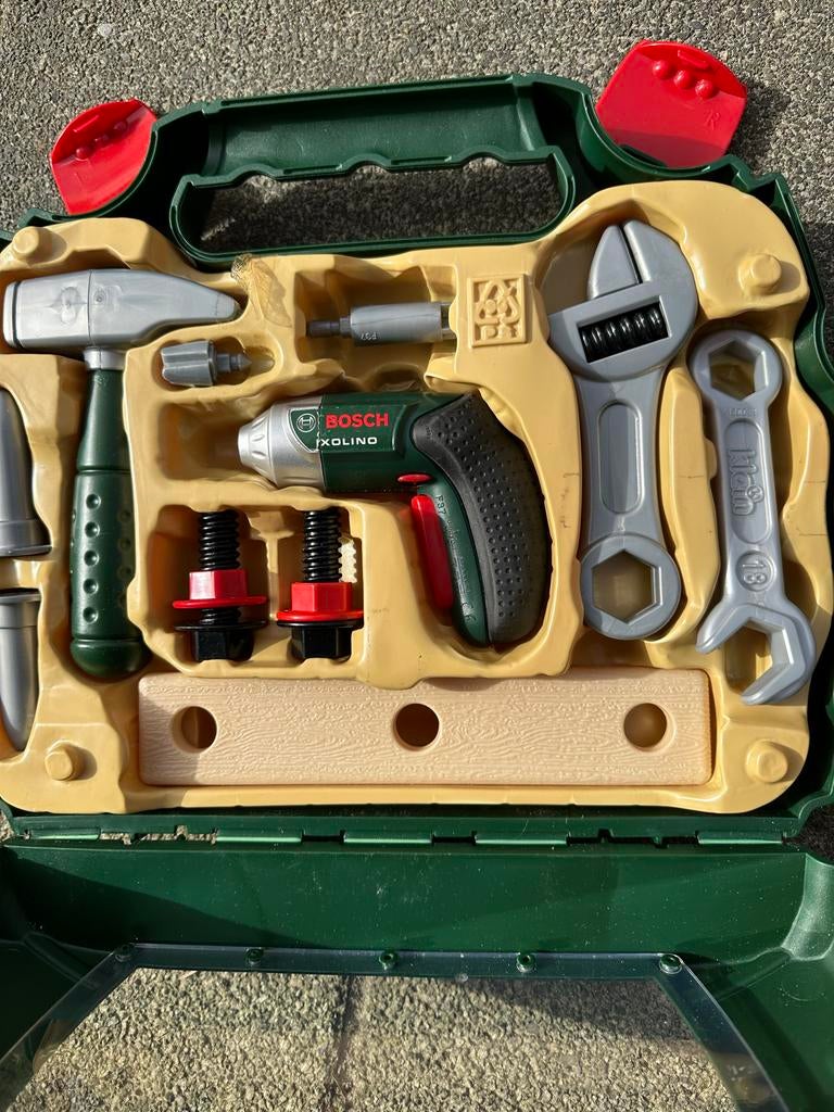 BOSCH Kinder Boor gereedschapskoffer - Speelgoed, Ophalen of Verzenden, Zo goed als nieuw, Jongen of Meisje