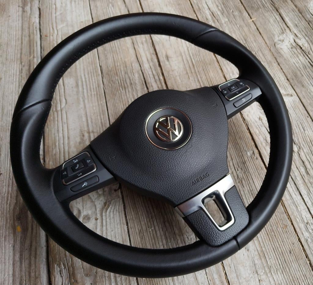 VW Transporter T5 GP Caddy Golf 6 Passat leren stuur flipper, Auto-onderdelen, Ophalen of Verzenden, Gebruikt, Volkswagen