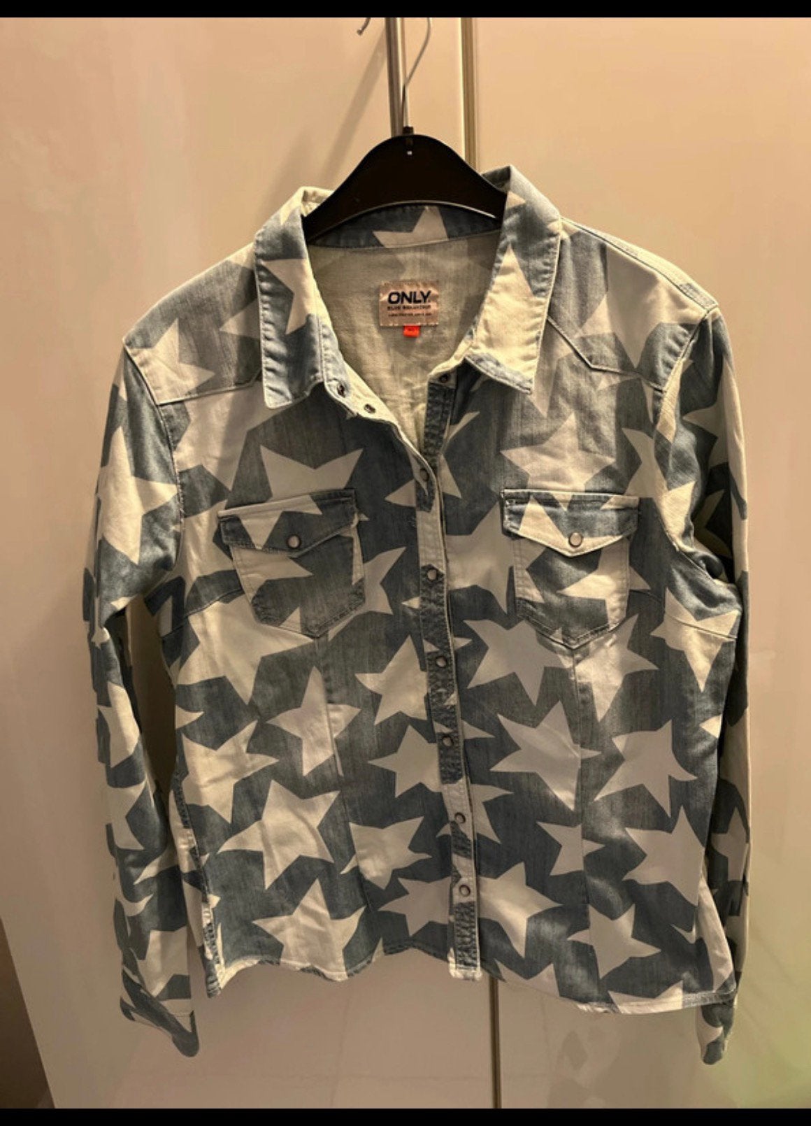 Spijkerblouse, Kleding | Dames, Blouses en Tunieken, Ophalen, Gedragen, Maat 38/40 (M), Blauw