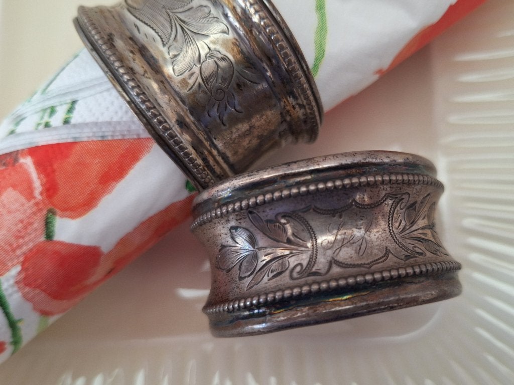 Antieke servetringen zilver 800, Antiek en Kunst, Ophalen of Verzenden, Zilver