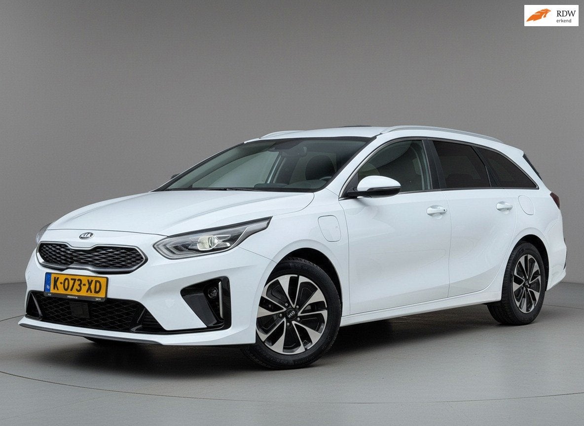 Kia Ceed Sportswagon 1.6 GDI PHEV DynamicPlusLine|SOH 100%|A, Auto's, 8 kWh, Gebruikt, Leder en Stof, Wit