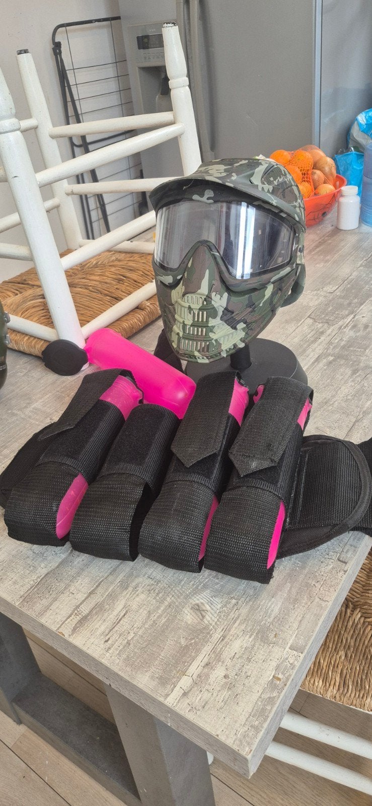 Paintball Set: JT Flex-8 Masker & Pods met Riem, Ophalen of Verzenden, Zo goed als nieuw