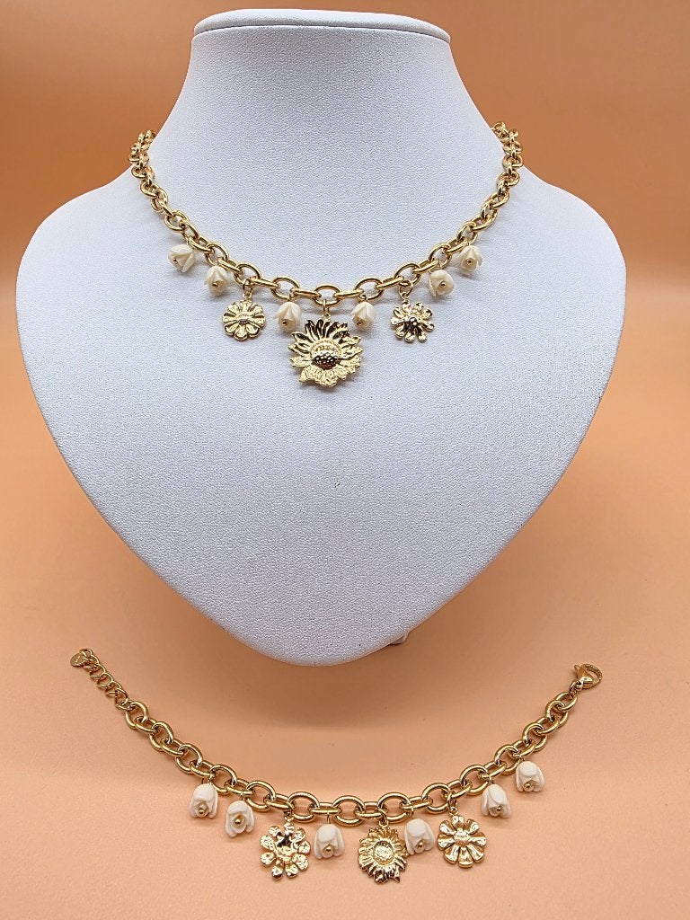 Bohm Paris statement ketting en armband., Sieraden, Tassen en Uiterlijk, Kettingen, Overige materialen, Nieuw, Ophalen of Verzenden