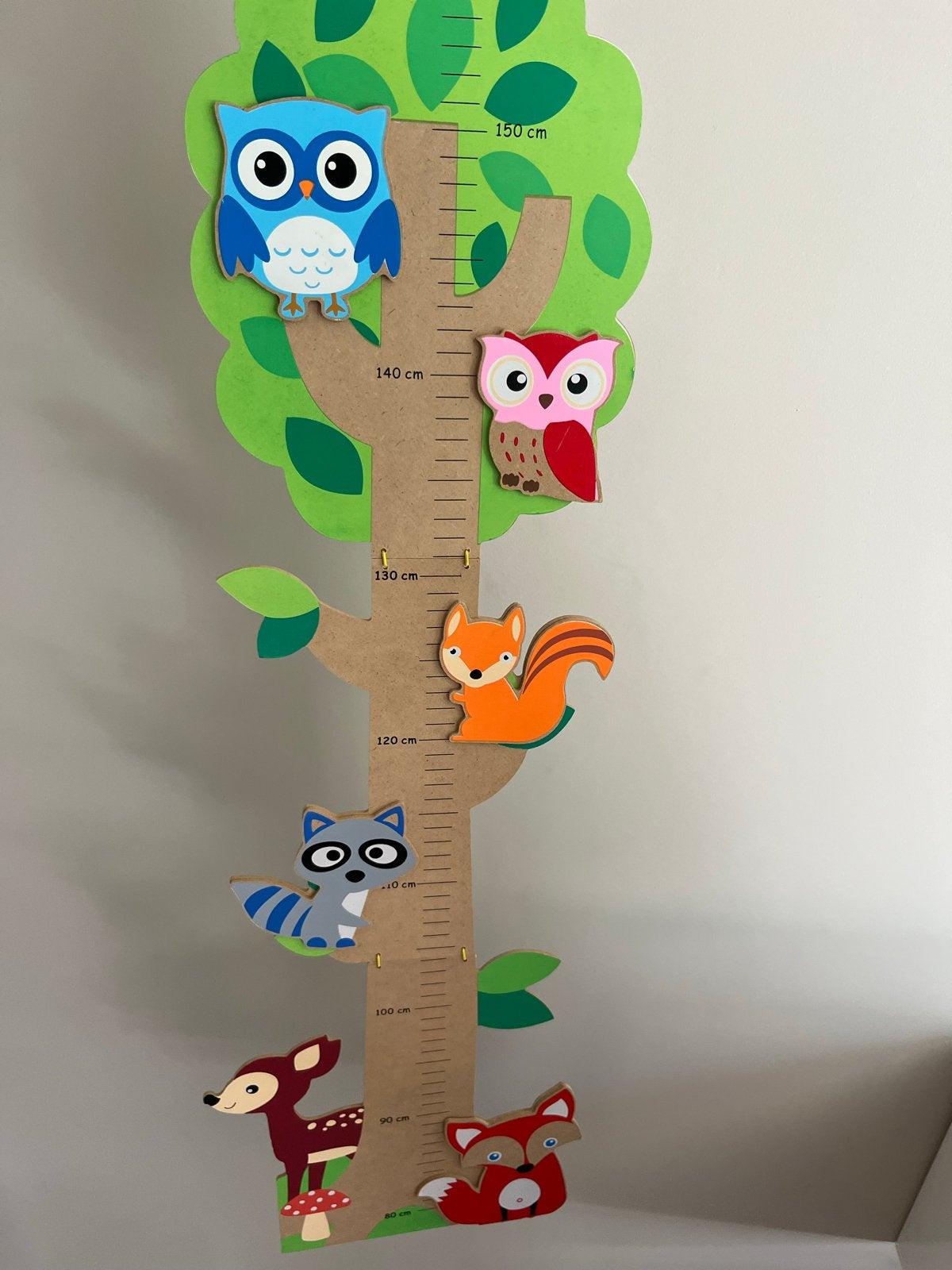 Houten groeimeter boom met bosdieren, Ophalen of Verzenden, Nieuw