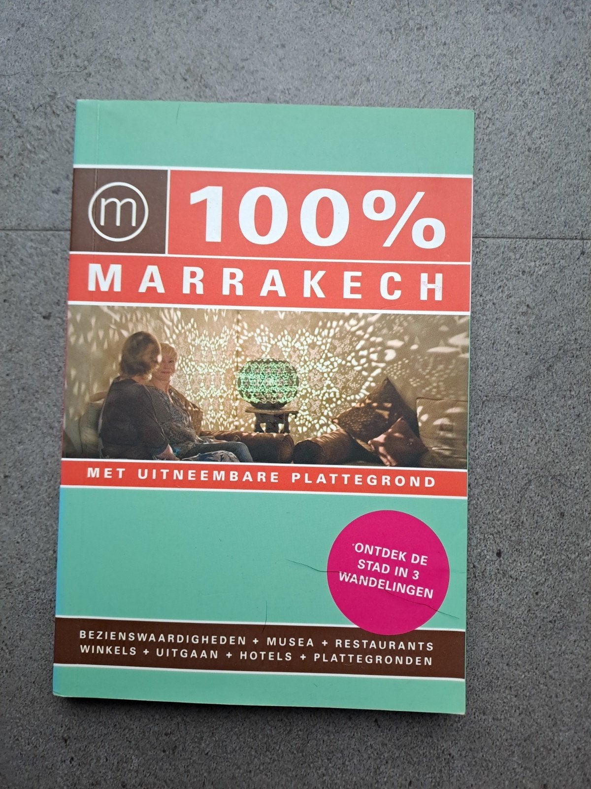 100% Marrakech Reisgids met uitneembare plattegrond, Overige merken, Afrika, Ophalen of Verzenden, Zo goed als nieuw