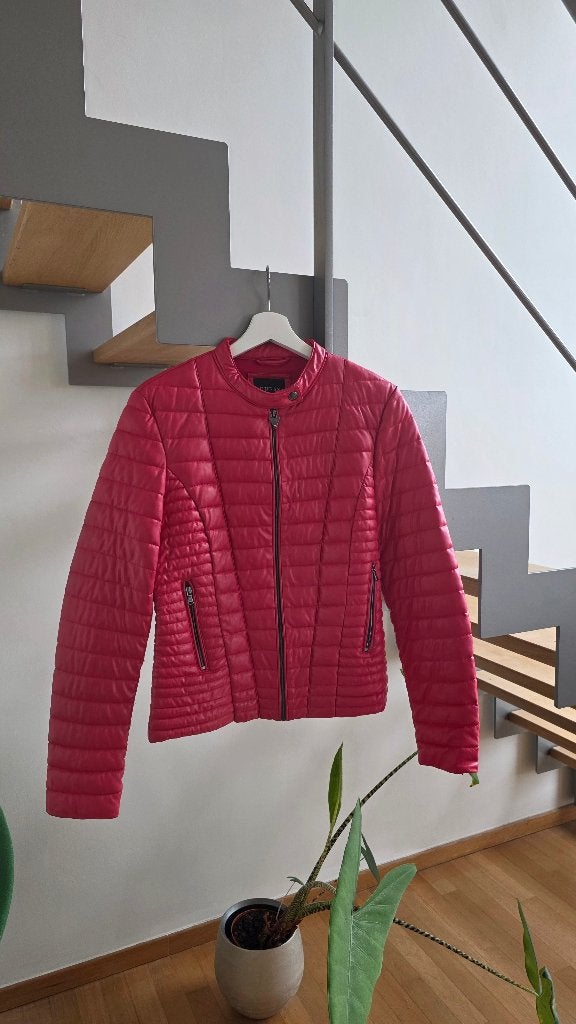 Guess koraalrood doorgestikt jasje maat L, Kleding | Dames, Guess, Maat 42/44 (L), Ophalen of Verzenden, Zo goed als nieuw