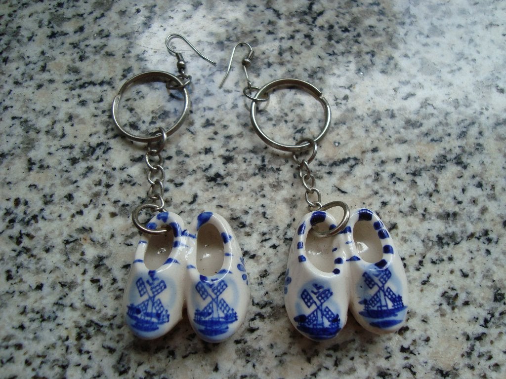 Klompjes oorbellen, Overige materialen, Hangers, Blauw, Nieuw