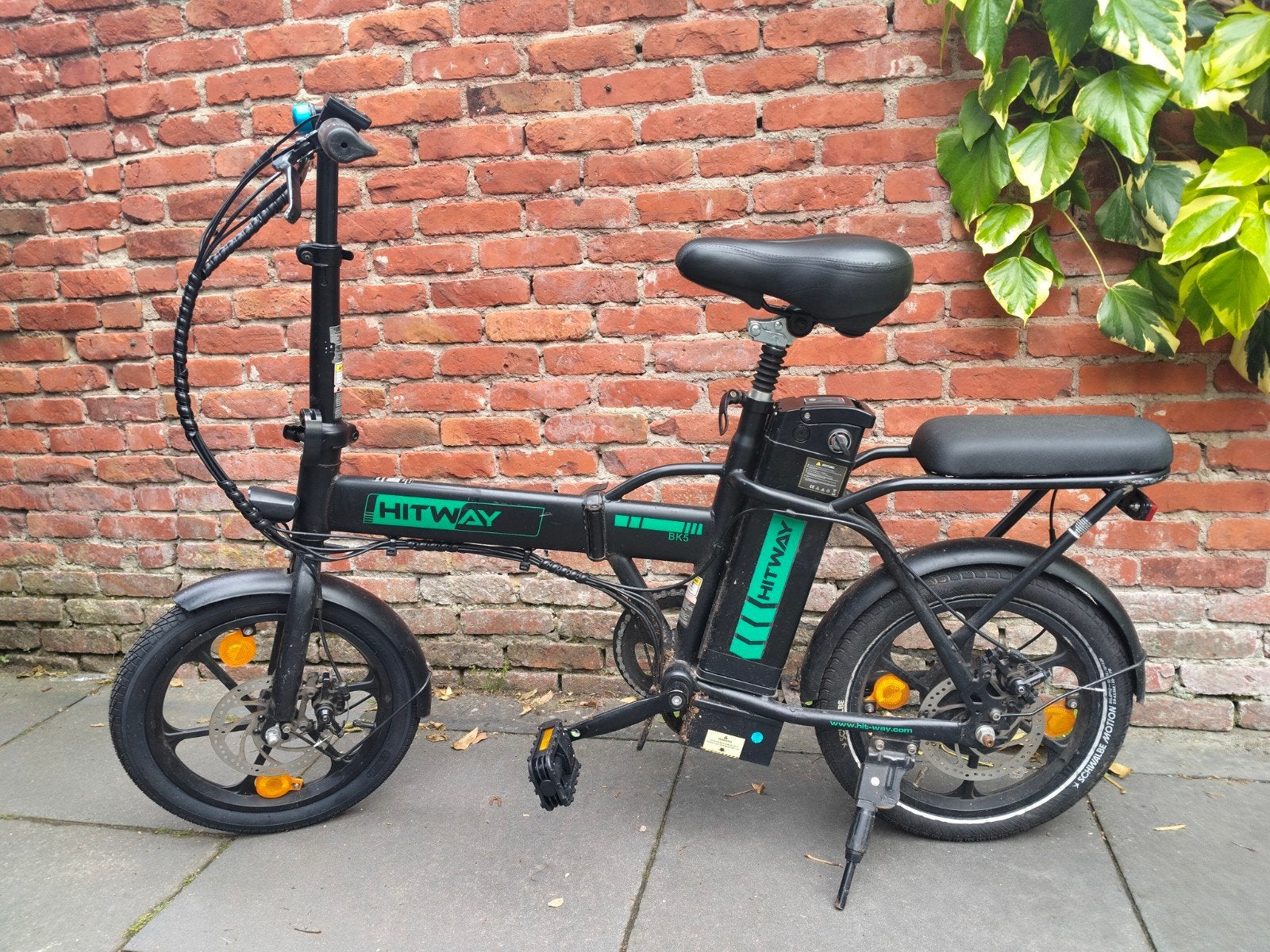 Elektrische vouwfiets met werk / opknapper hitway bk5, Fietsen en Brommers, Fietsen | Vouwfietsen, Gebruikt, 14 tot 16 inch, Totaal opvouwbaar