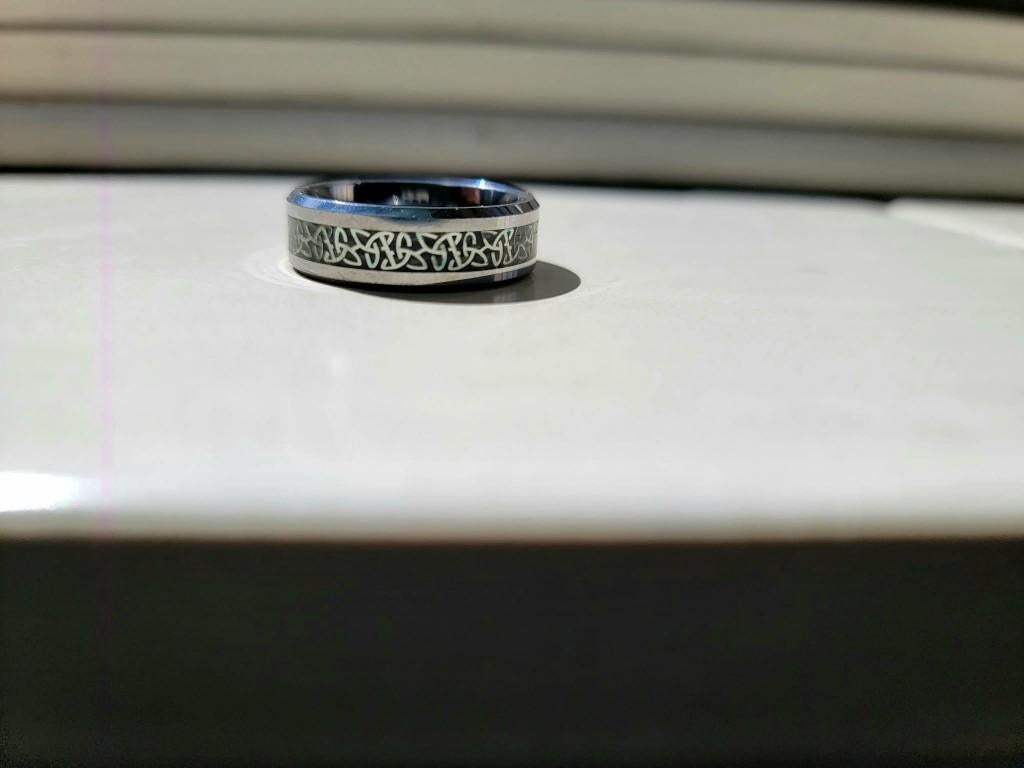 Mooie, NIEUWE, Tungsten Celtic Trinity Knot Ring, VS 13 1/5, Overige materialen, 20 of groter, Heer, Nieuw