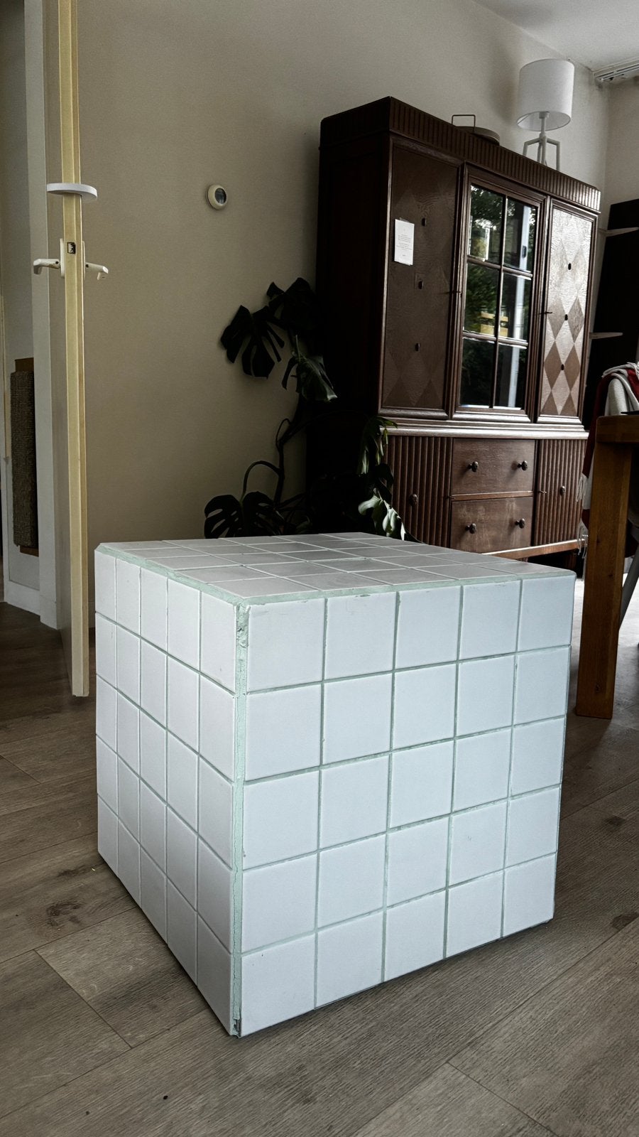 bijzettafel • plantentafel • tegelblok, Ophalen, Gebruikt, 50 tot 75 cm, 50 tot 100 cm