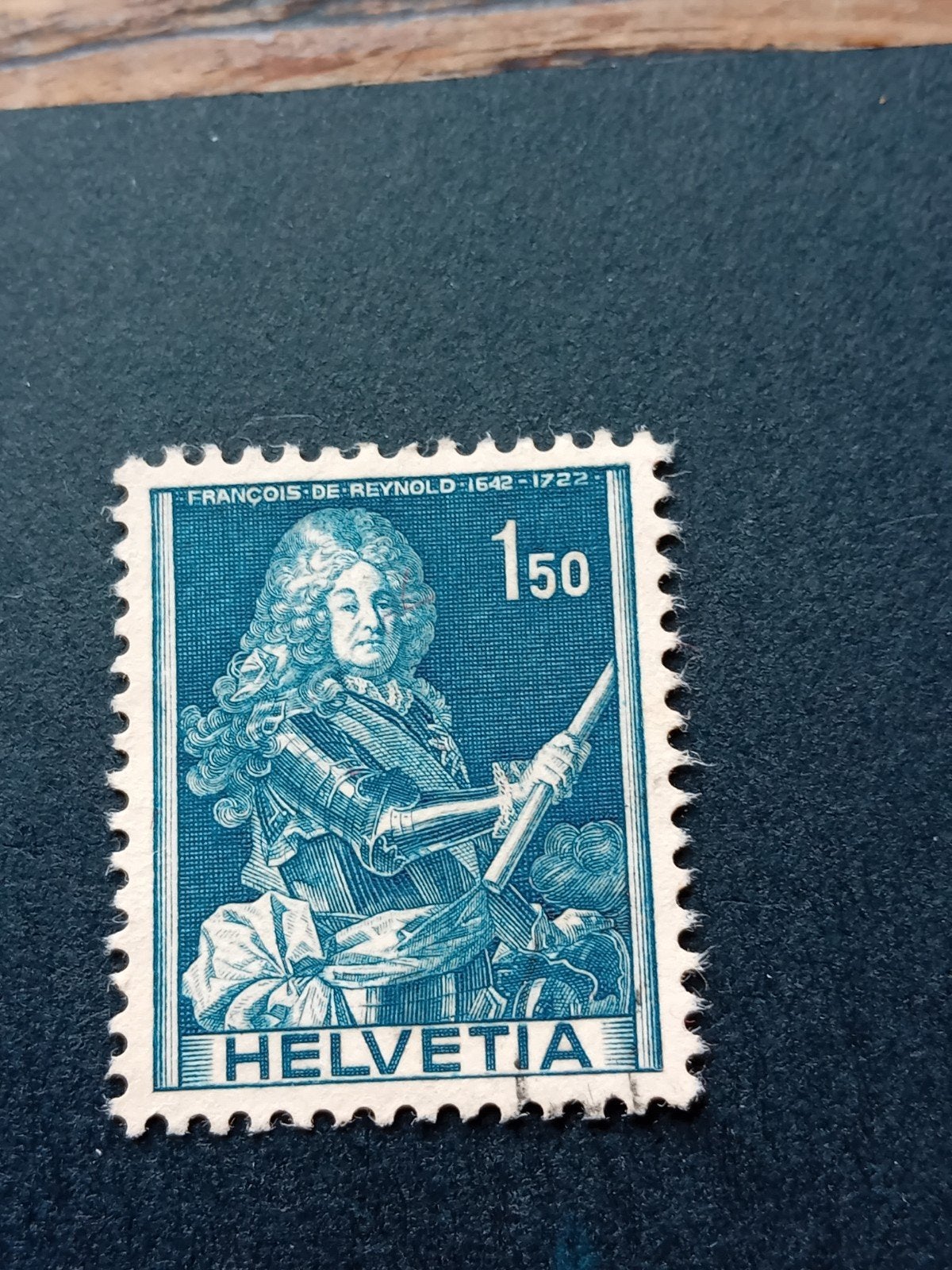 Zeldzame Zwitserse postzegel François de Reynold Helvetia, Ophalen of Verzenden
