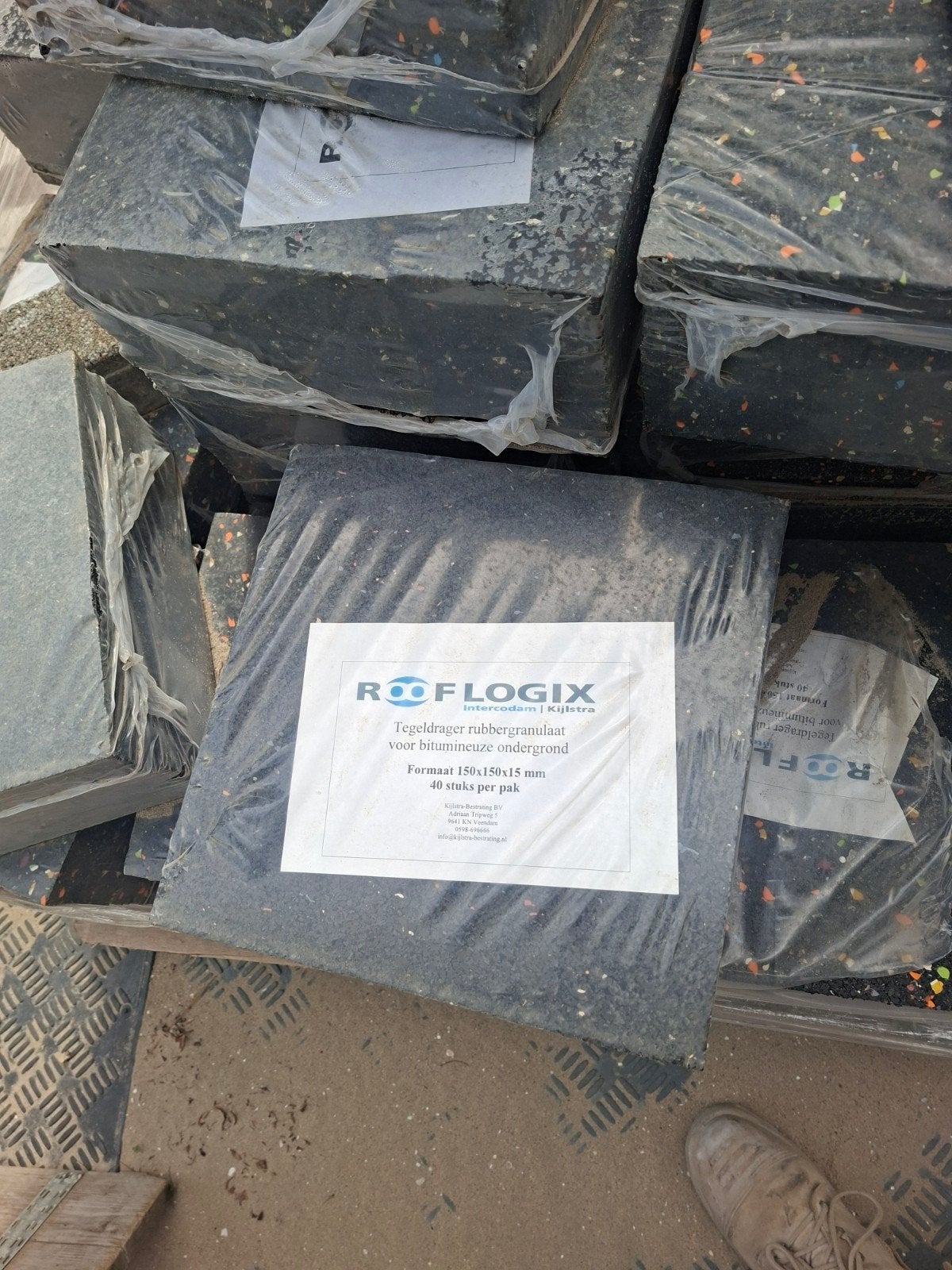 Tegeldragers granulaat, Ophalen of Verzenden, Nieuw, Rubber, Terrastegels