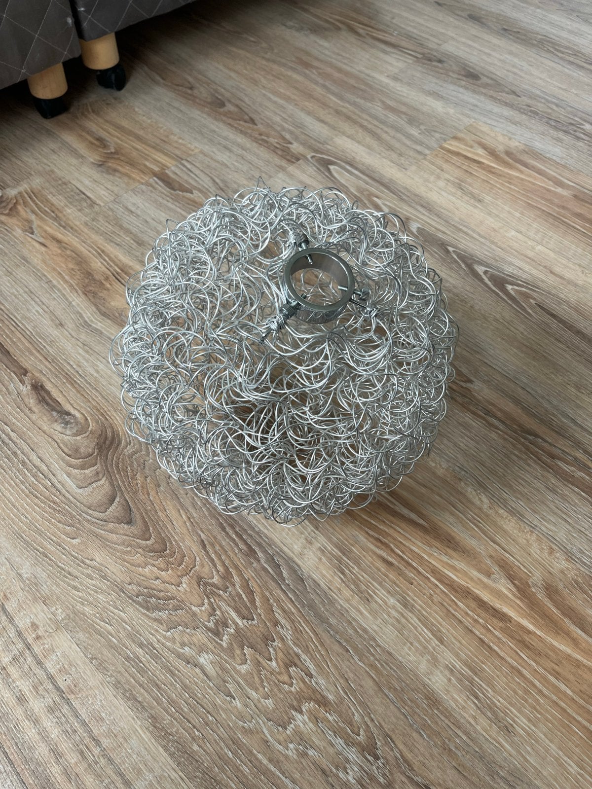 Stijlvolle design lamp, Zo goed als nieuw, Zilver, Modern, Ophalen
