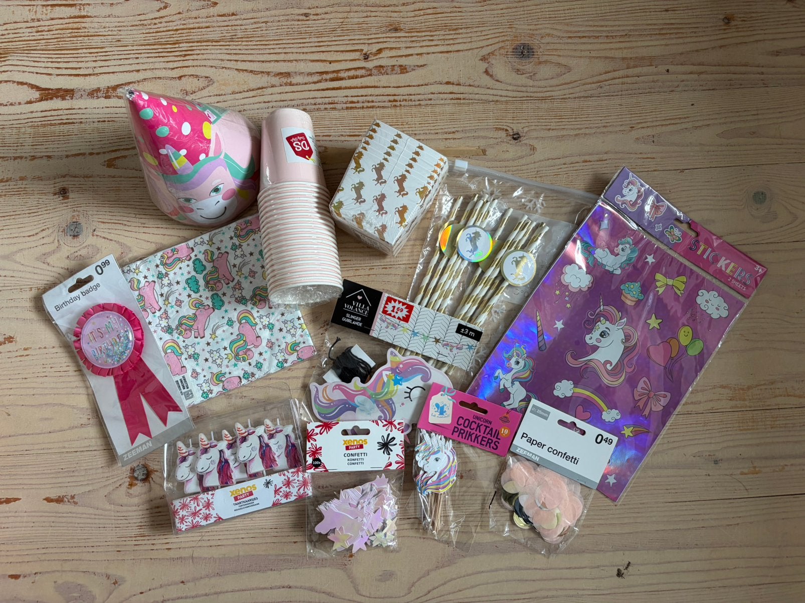 Unicorn feestje set, Ophalen of Verzenden, Nieuw, Versiering, Verjaardag