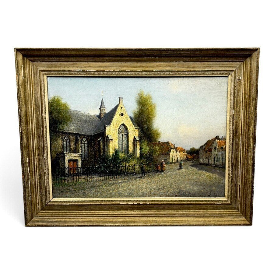 Aris Knikker - Overschie, Antiek en Kunst, Nederlandse school, Doek, Ophalen of Verzenden, Olieverf