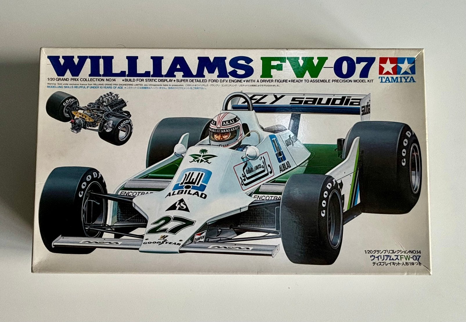 Tamiya 1:20 Williams FW/07 met extra’s!, Auto, Groter dan 1:32, Ophalen of Verzenden, Zo goed als nieuw