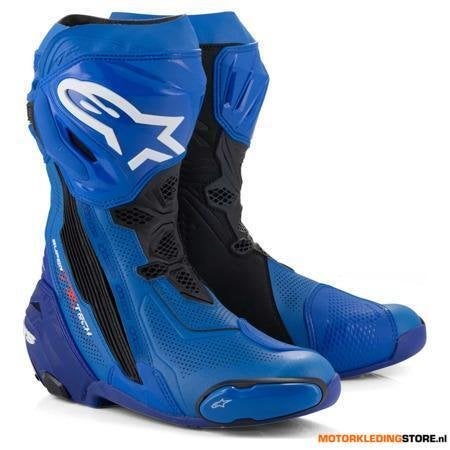 Alpinestars Supertech R Vented Motorlaarzen, Blauw-Zwart, Motoren, Ophalen of Verzenden, Nieuw met kaartje