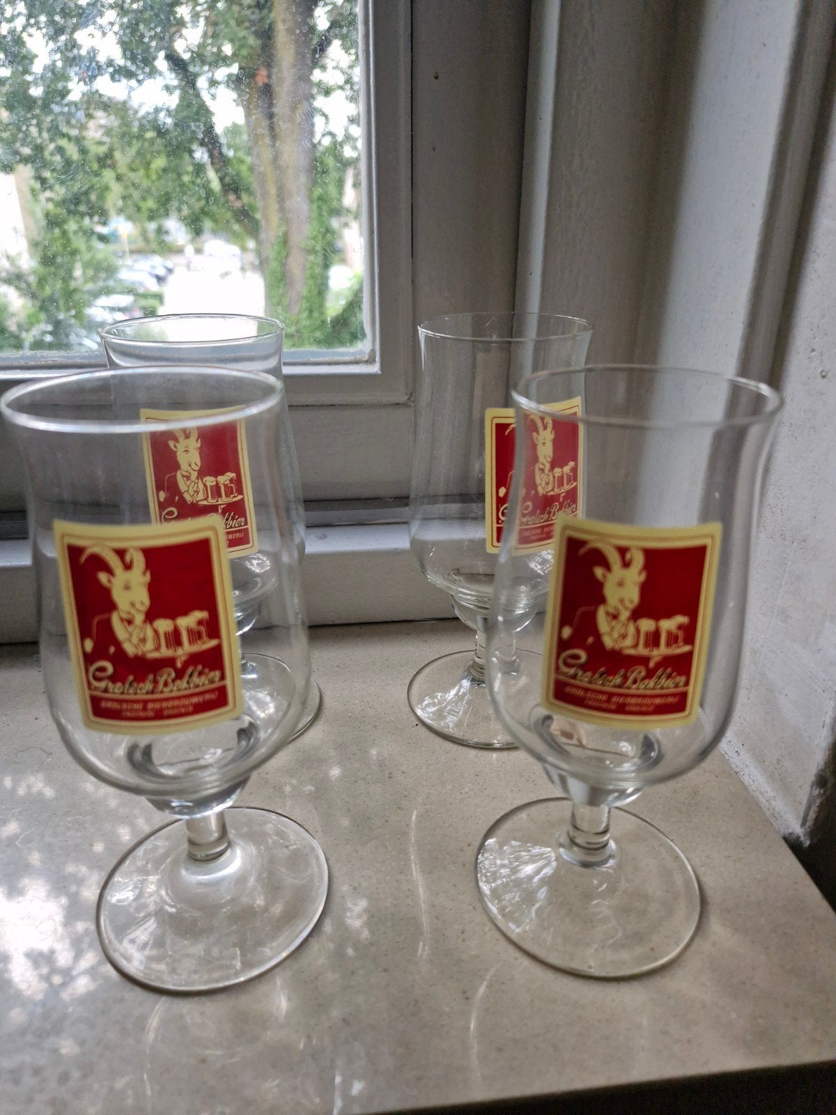 Grolsch Bokbier glazen - Set van 4, Verzamelen, Ophalen of Verzenden, Zo goed als nieuw, Glas of Glazen, Grolsch
