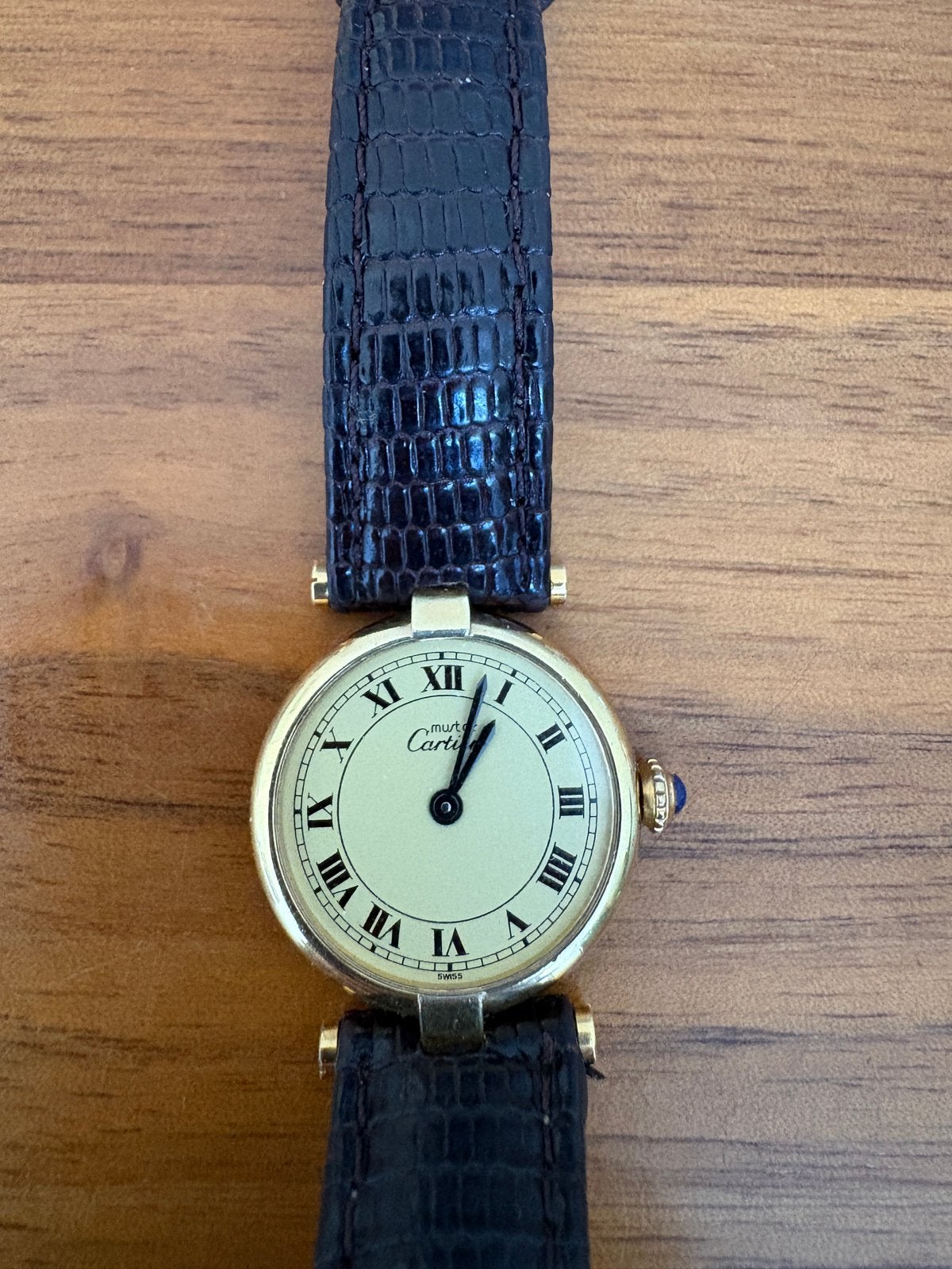 Cartier Must de Cartier Vendome Dameshorloge, Overige merken, Polshorloge, Ophalen of Verzenden, Goud