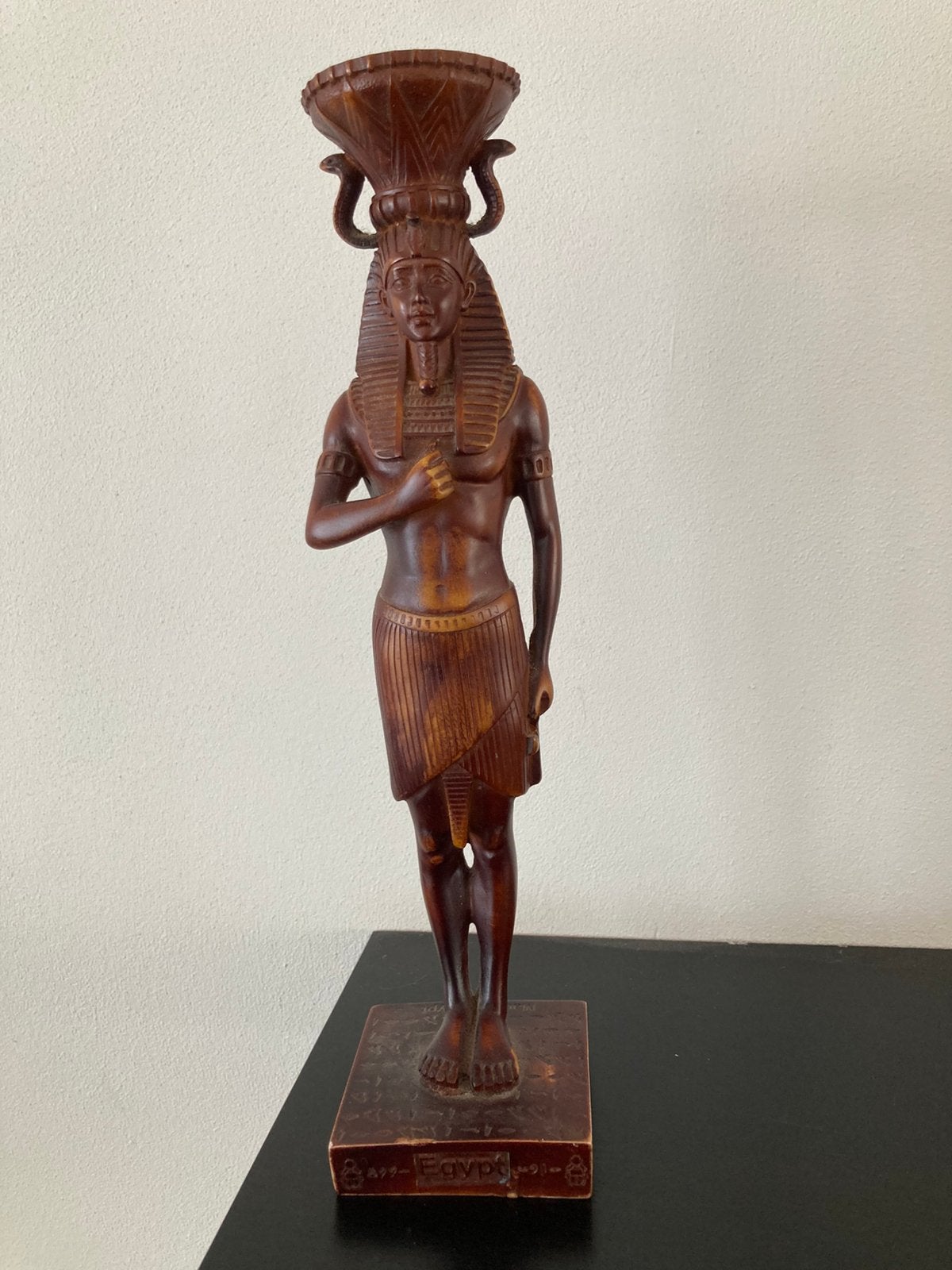 beeld Egyptische farao kandelaar, Ophalen of Verzenden, Zo goed als nieuw, Mens