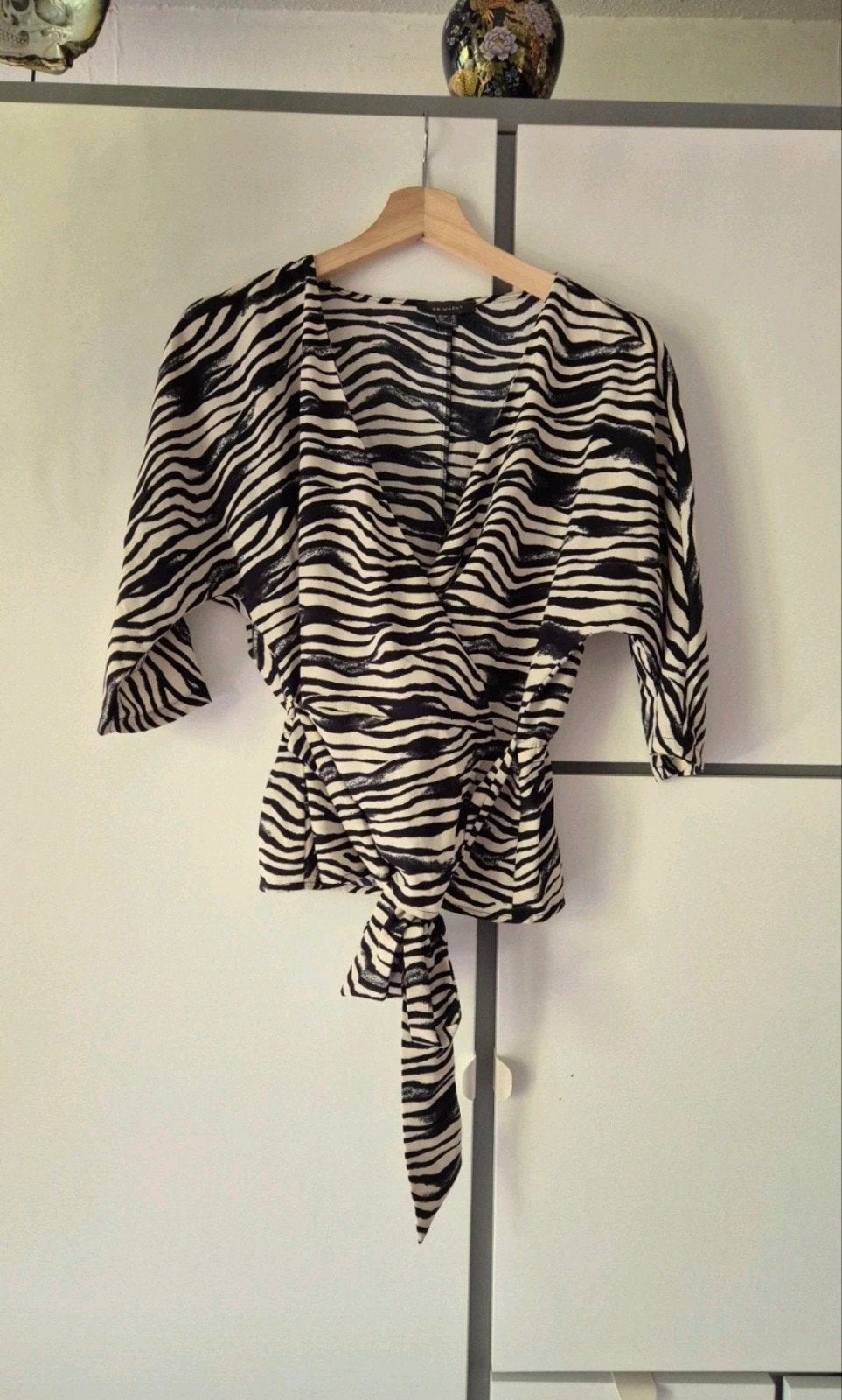 zebra wrap top, Maat 38/40 (M), Primark, Zwart, Ophalen of Verzenden