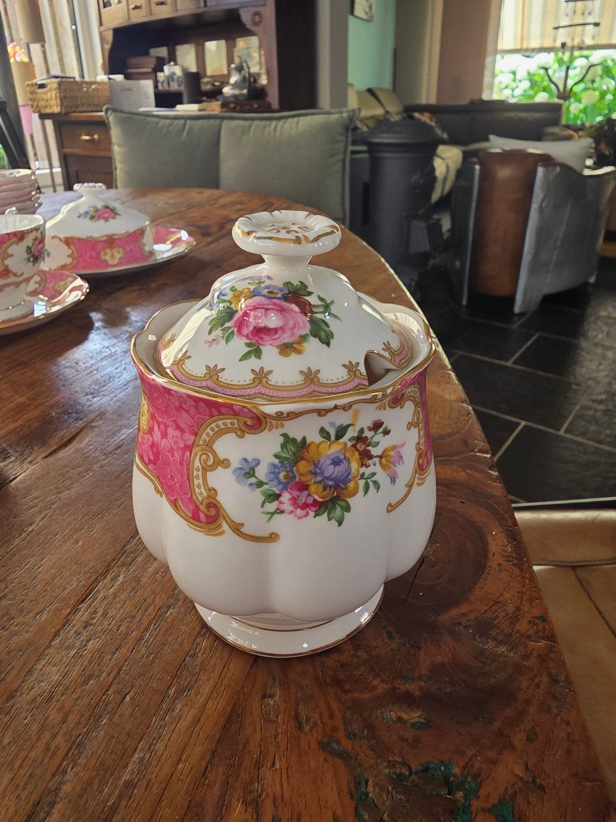Royal Albert Lady Carlyle jampot met deksel, Ophalen of Verzenden