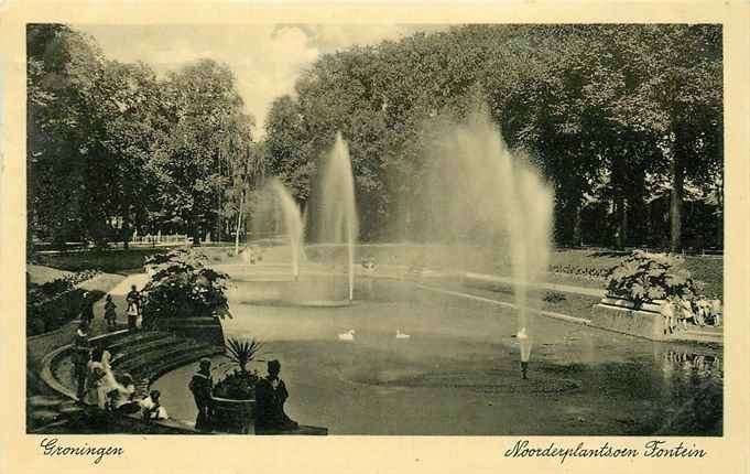 301-325-027 Groningen Noorderplantsoen Fontein, Verzenden, Voor 1920, Groningen