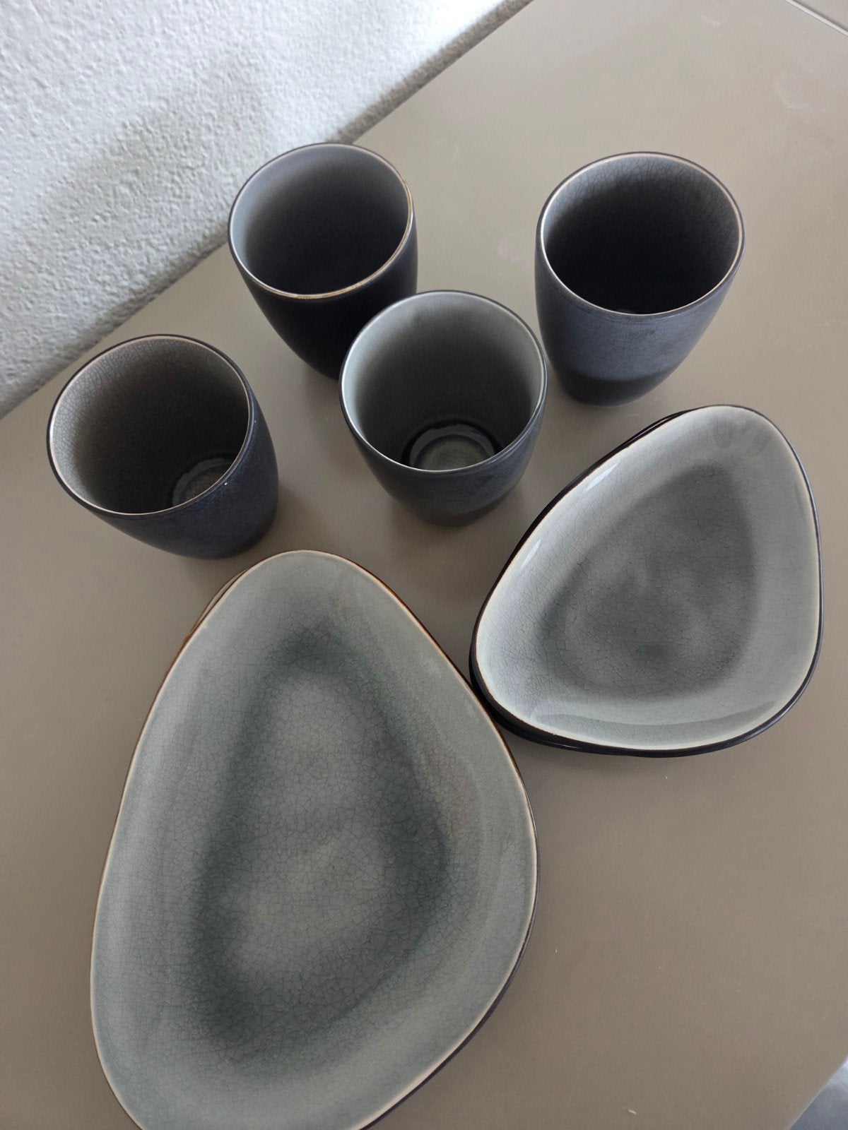 Gastro by Ron Blaauw servies | Grey/Blue | 10-delig (Borden, Overige merken, Ophalen of Verzenden, Zo goed als nieuw, Overige stijlen