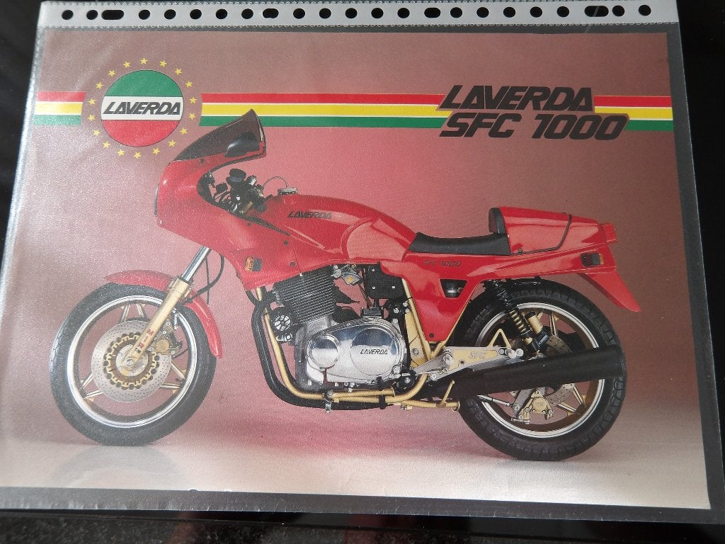 Laverda SFC 1000 Motorfiets Brochure/folder, Ophalen of Verzenden, Overige merken