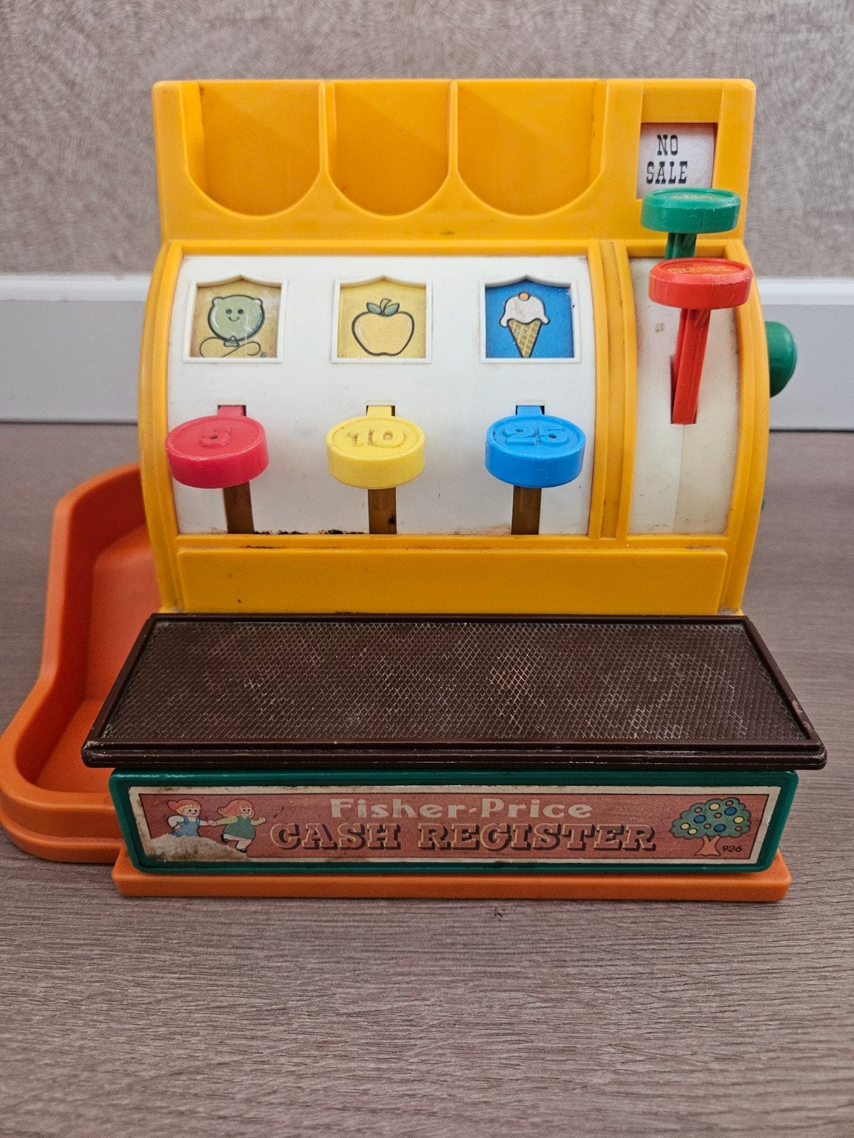 Vintage Fisher-Price kassa met munten, Kinderen en Baby's, Ophalen of Verzenden