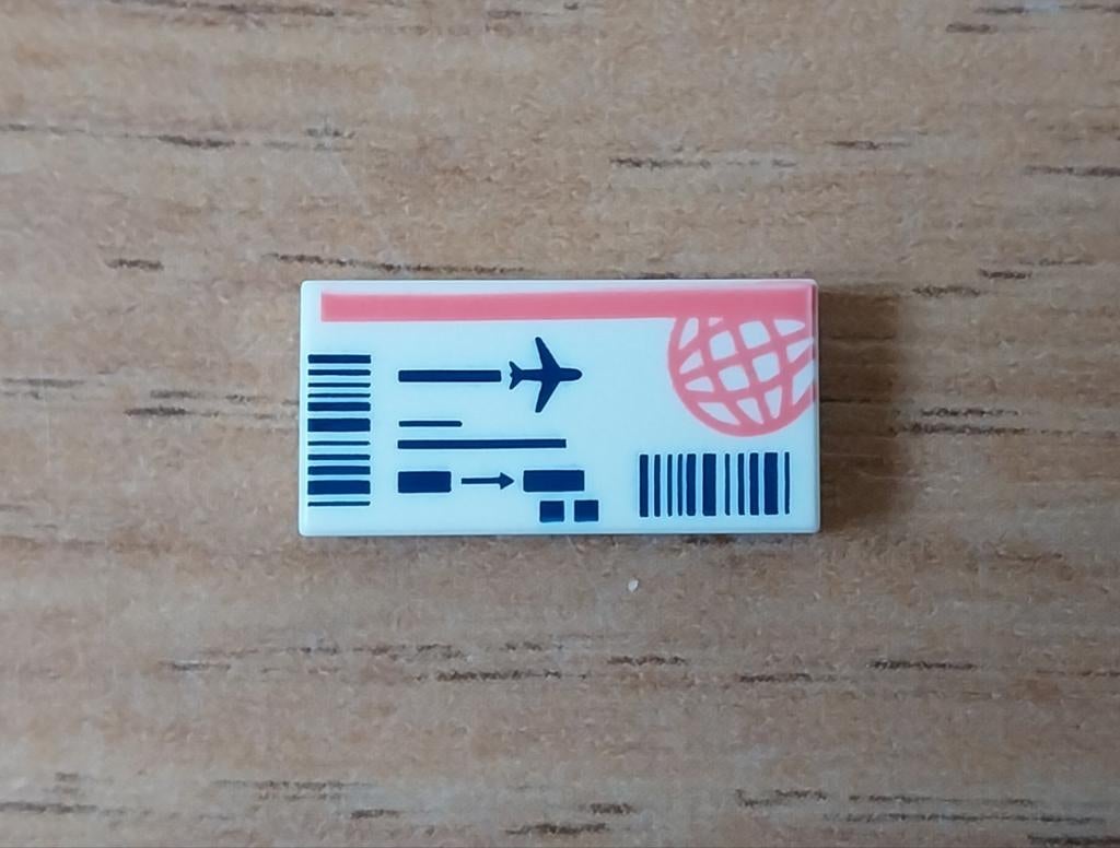 lego vliegticket 1x2 tegel opdruk nieuw🆕️, Ophalen of Verzenden, Nieuw