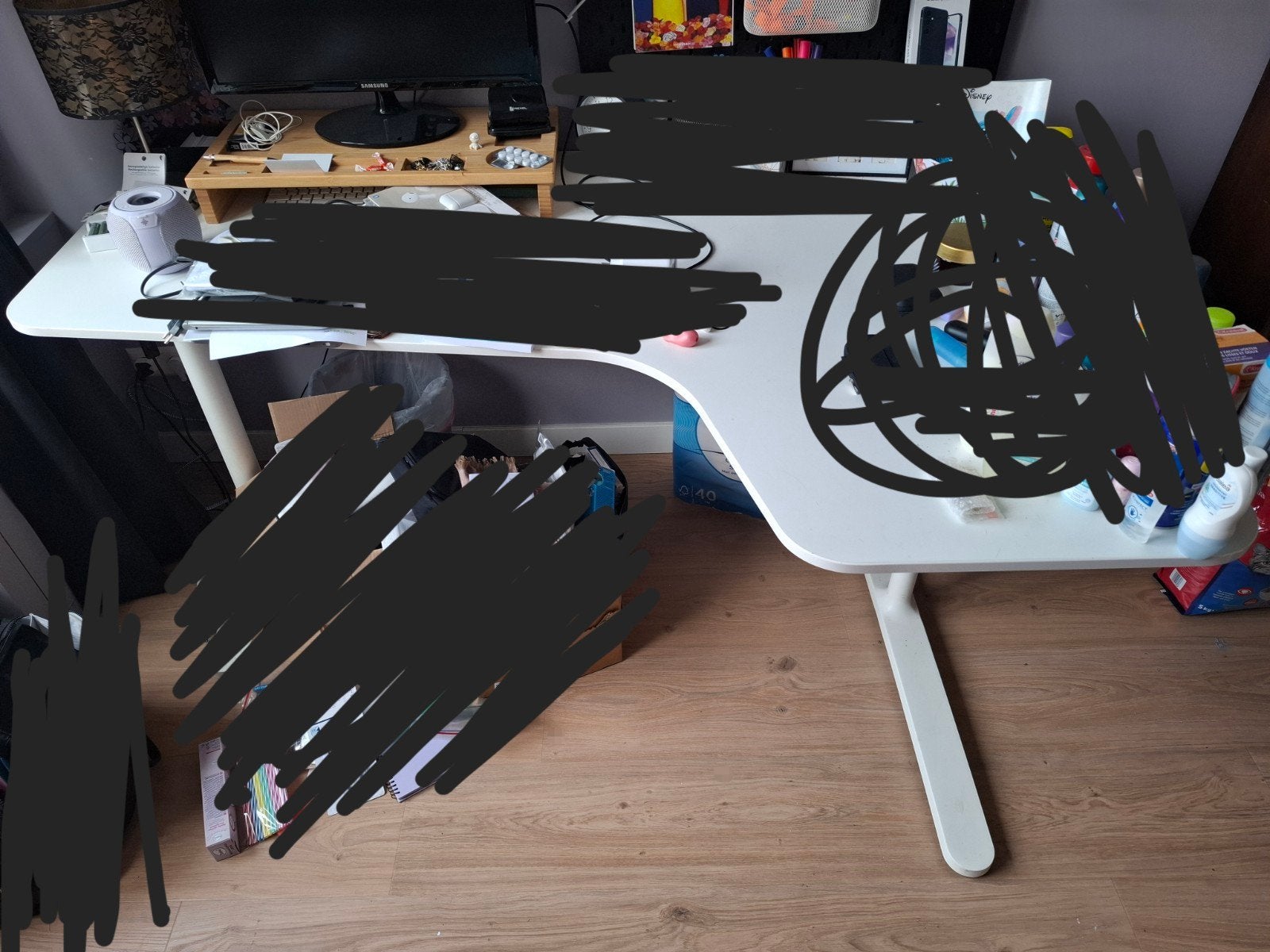 Ikea Bekant Hoekbureau - 160x110cm, Huis en Inrichting, Bureaus, Ophalen, 160 cm, Gebruikt, Hoekbureau