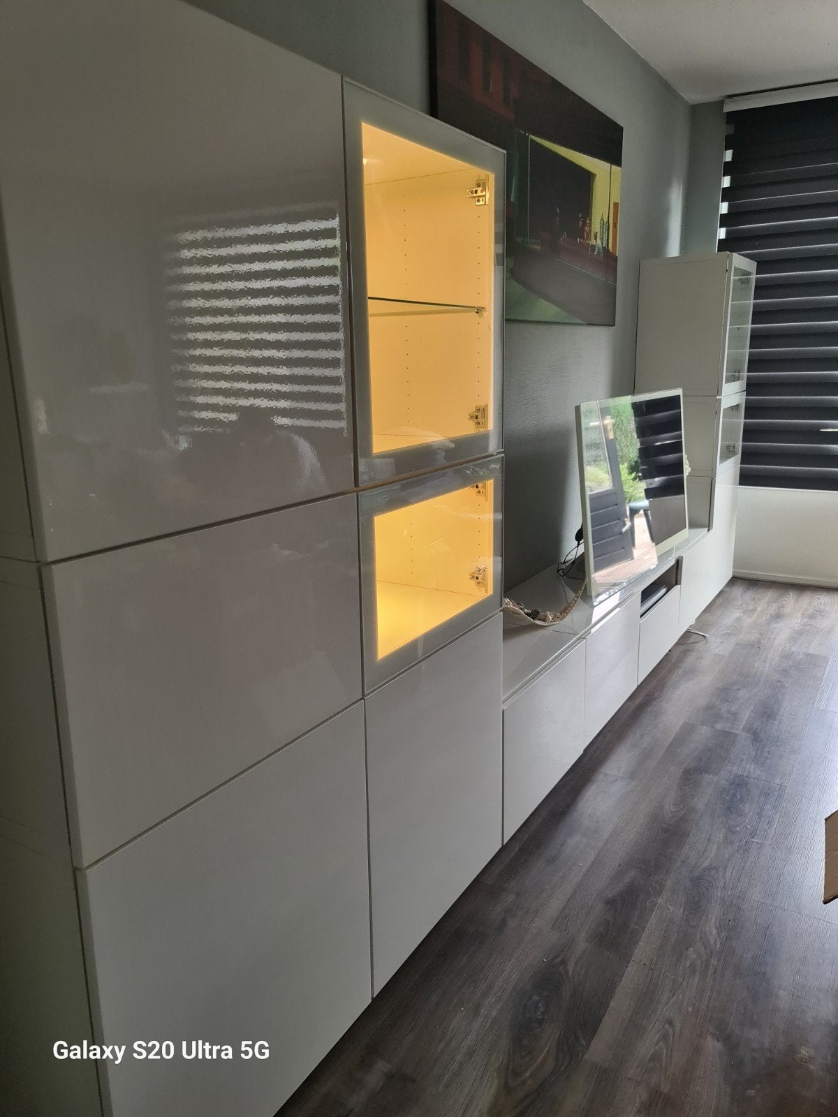 IKEA Bestå TV-meubel en opbergkast met verlichting, Ophalen, Gebruikt, 200 cm of meer, 200 cm of meer