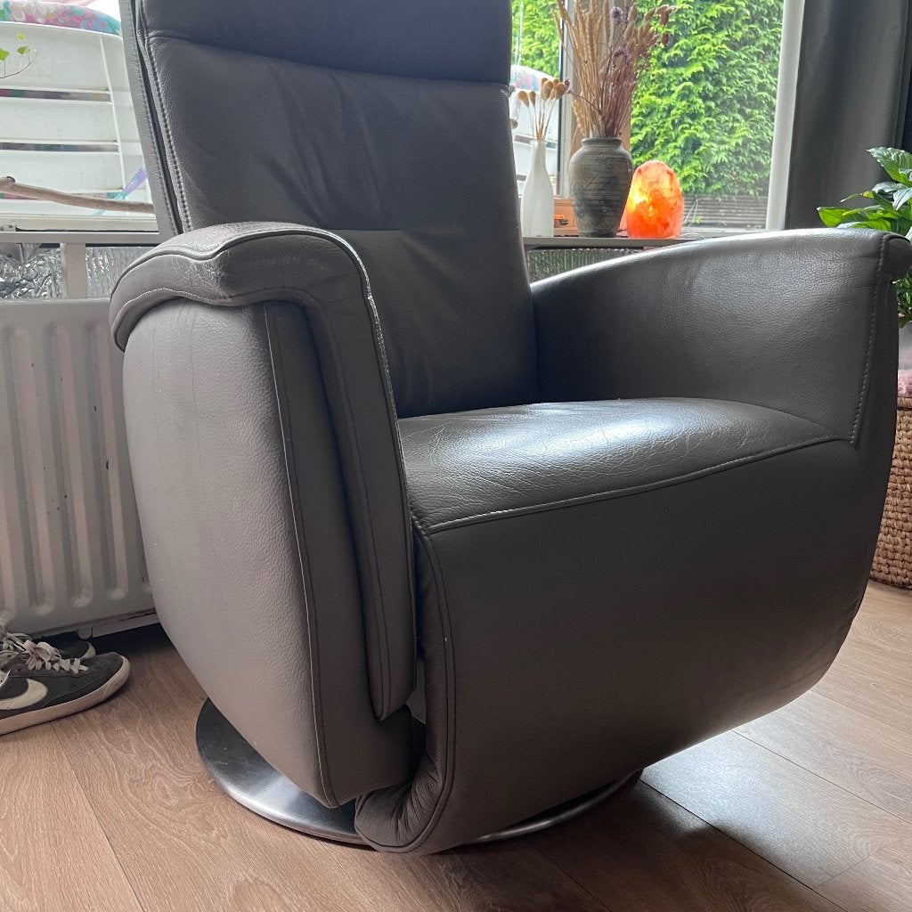 Relaxstoel, Huis en Inrichting, Fauteuils, Ophalen, Gebruikt, Minder dan 75 cm, Leer