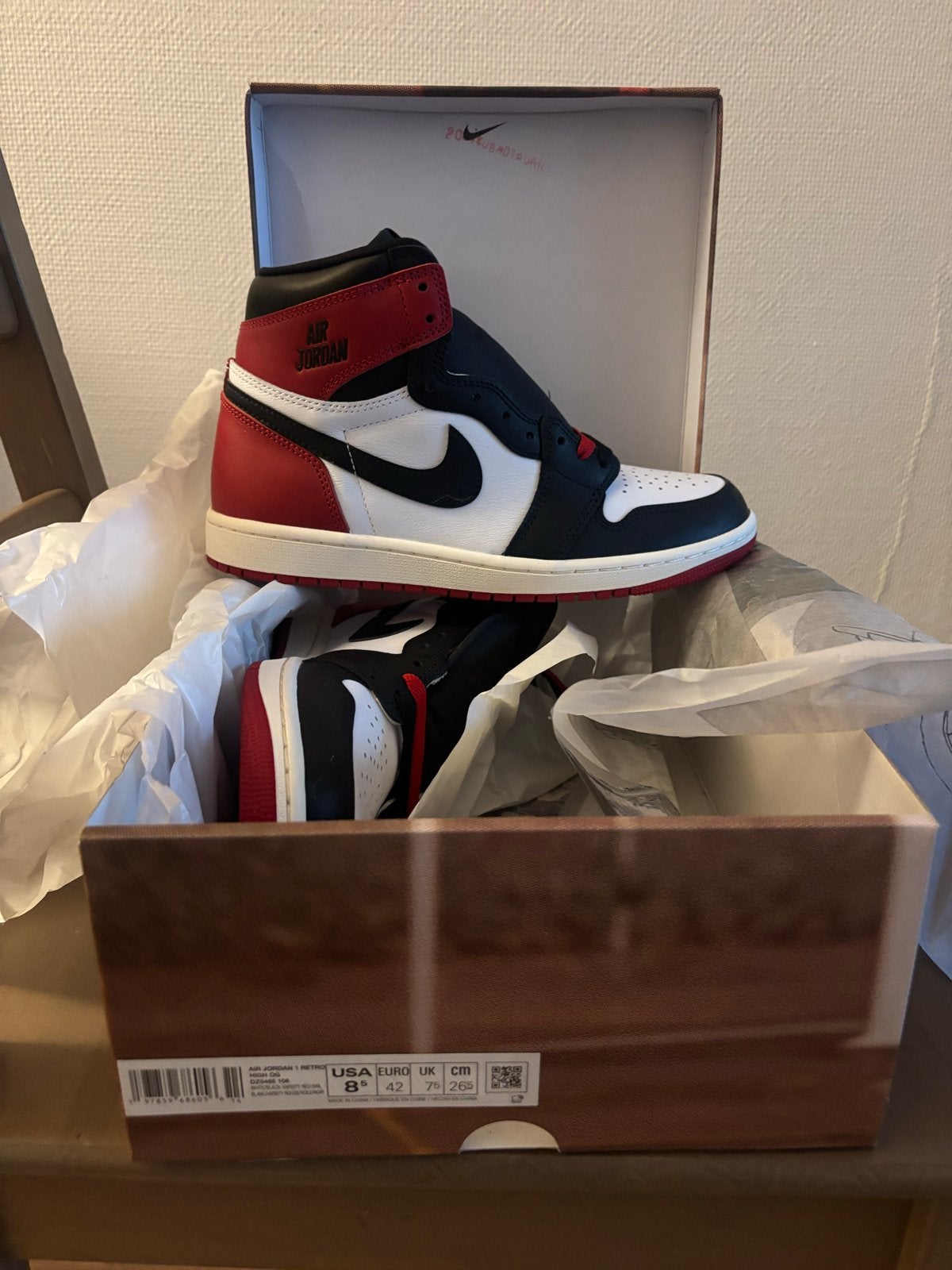 Nike Air Jordan 1 Retro High OG Chicago Lost & Found, Verzenden, Nieuw, Zwart, Sneakers of Gympen