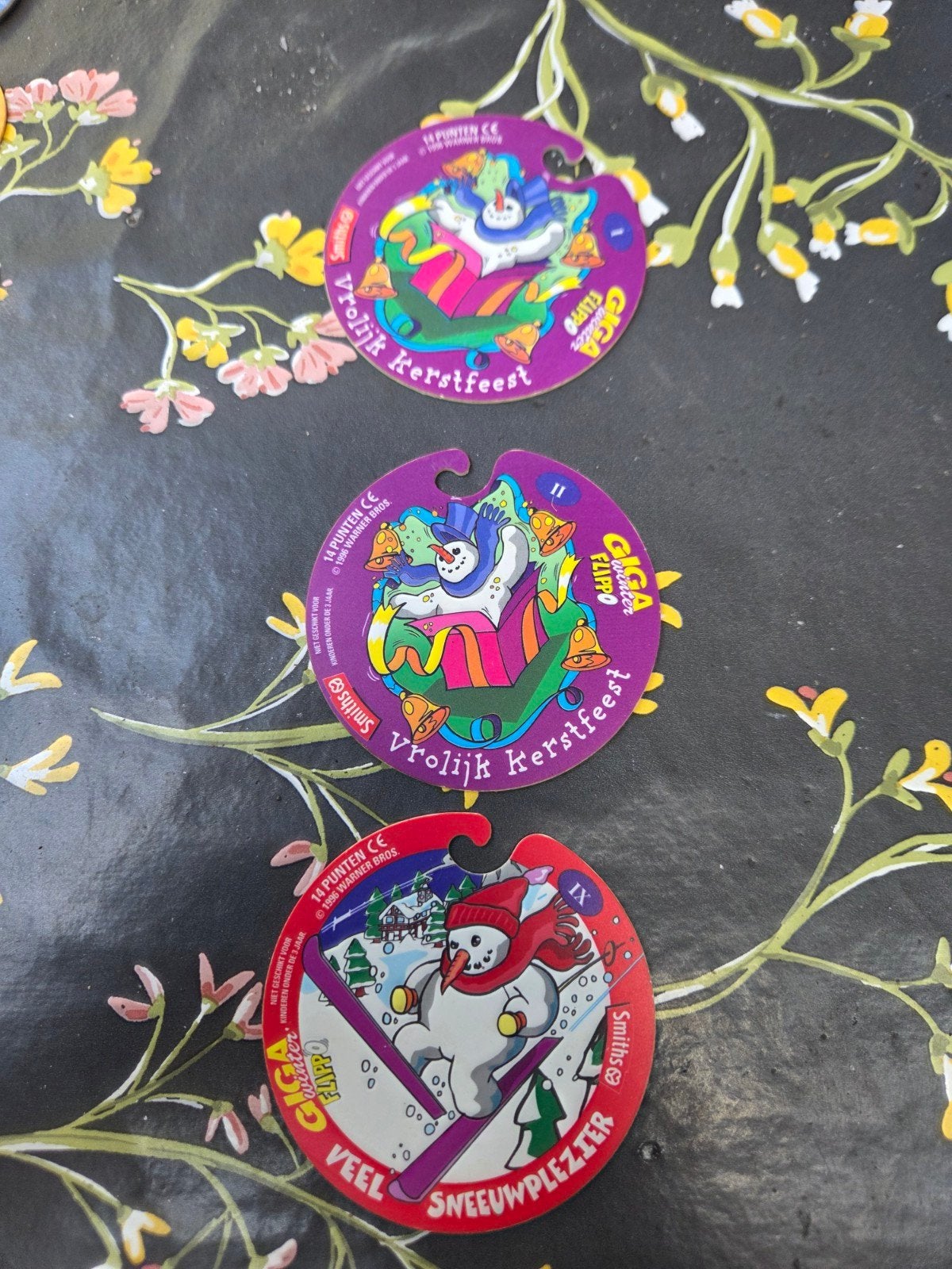 Set van 3 Giga Winter Flippo's 1996 - Looney Tunes, Ophalen of Verzenden