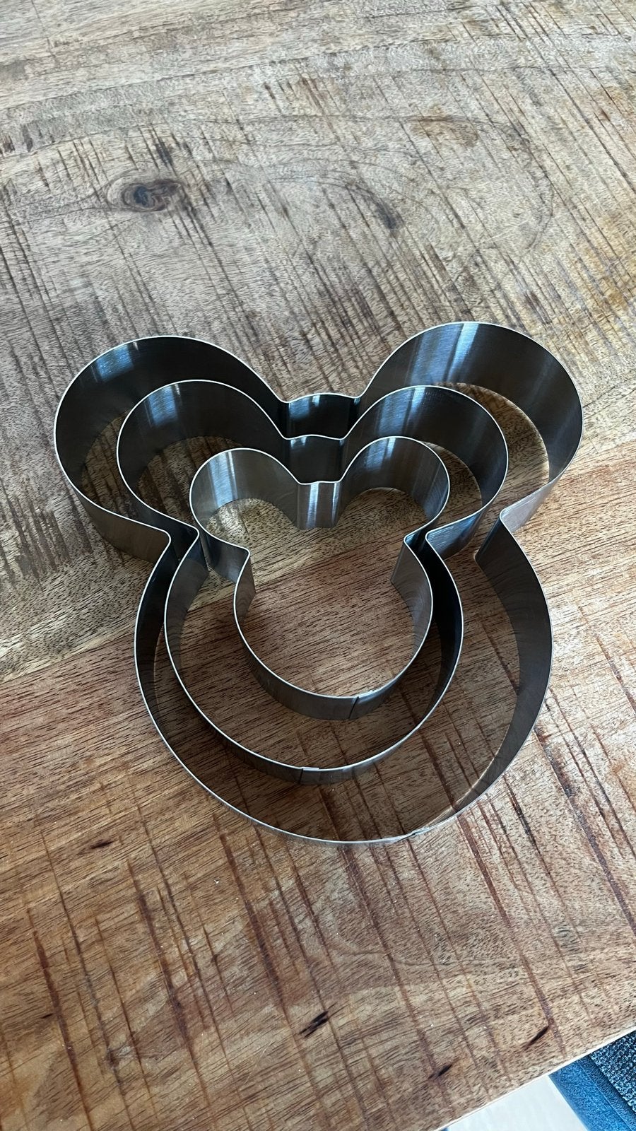 Mickey Mouse Uitstekers Set - 3 Maten, Zilver, Ophalen of Verzenden, Metaal, Overige merken