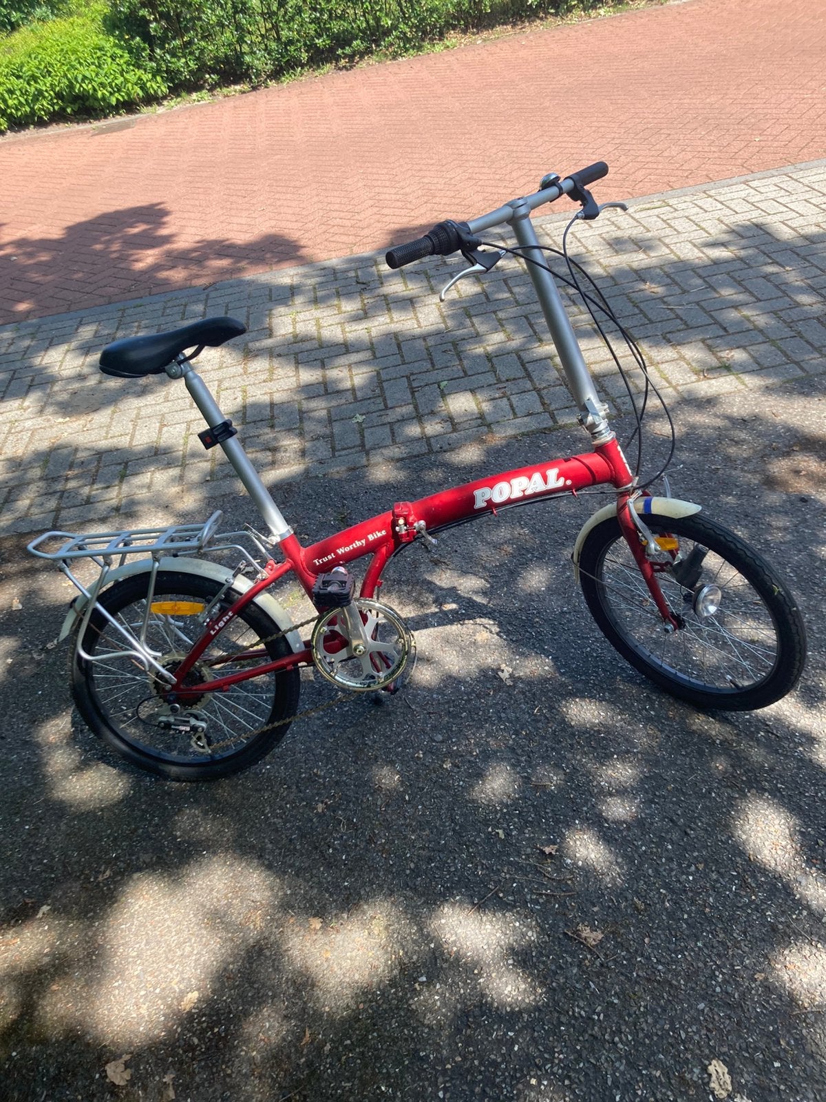 Popal Vouwfiets Rood - Handig en Compact, Versnellingen, Ophalen of Verzenden, Gazelle, Trommelrem