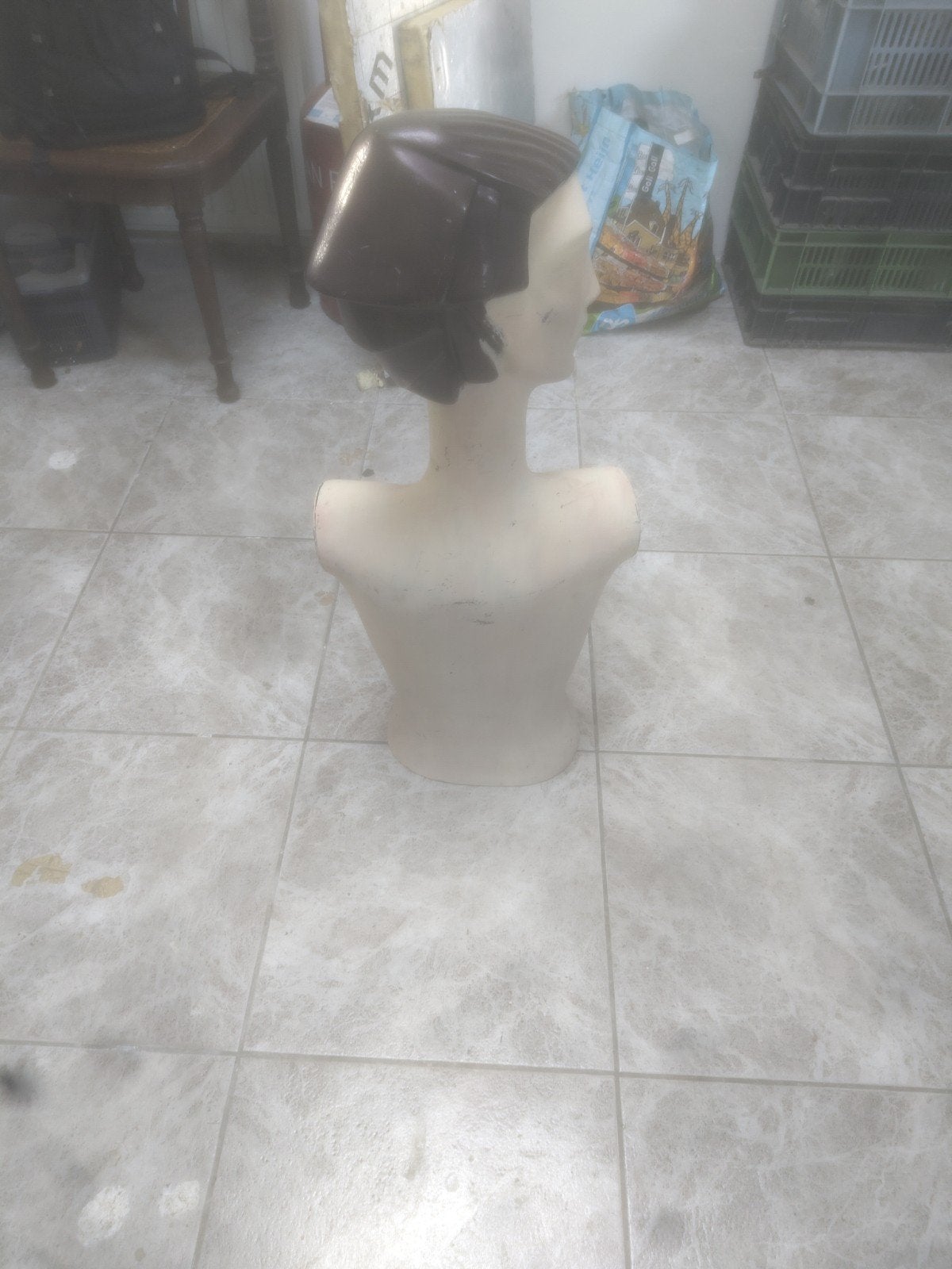 Vintage etalagepop torso met hoofd - Dames, Ophalen of Verzenden