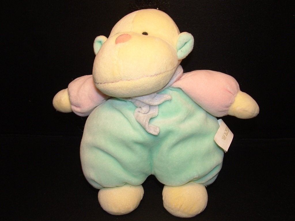 TIAMO AAP VELOURS PASTELKLEURIG GEEL MET MINTGROEN LIJFJE, Verzenden, Nieuw, Overige typen
