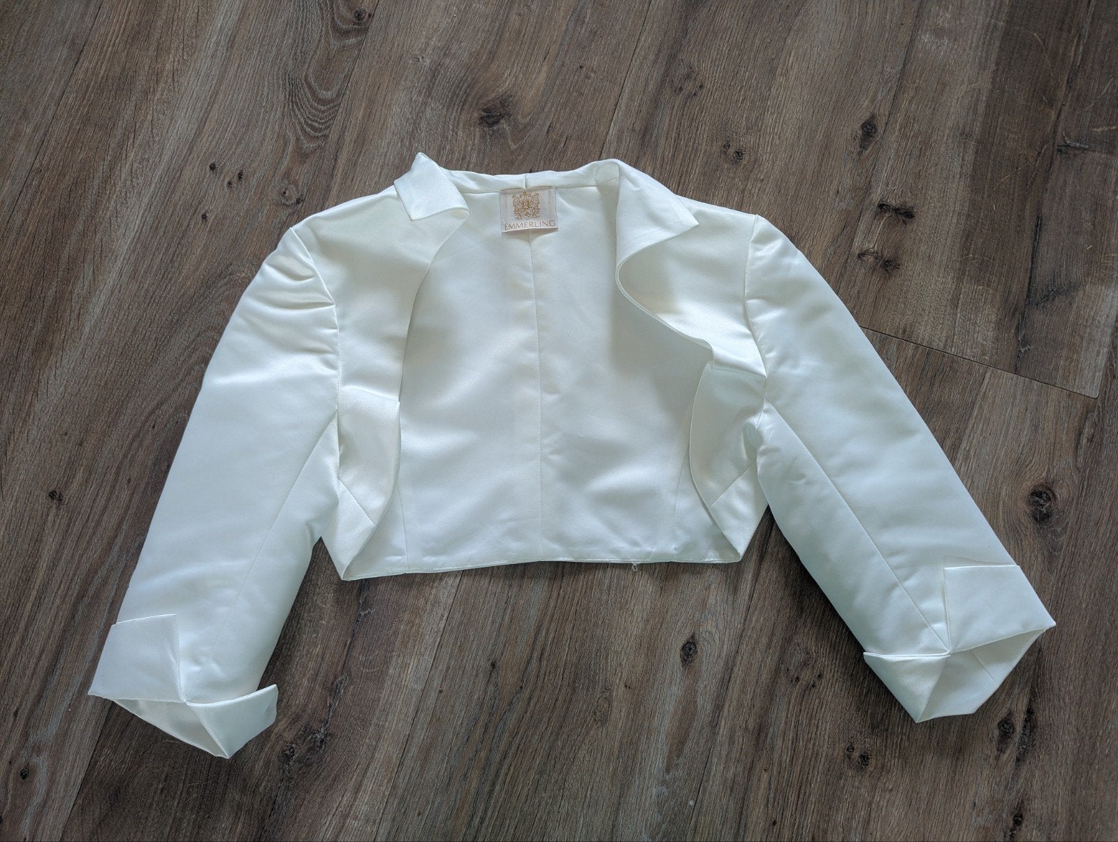 Emmerling satijnen bolero/bruidsjasje, Ophalen of Verzenden, Zo goed als nieuw