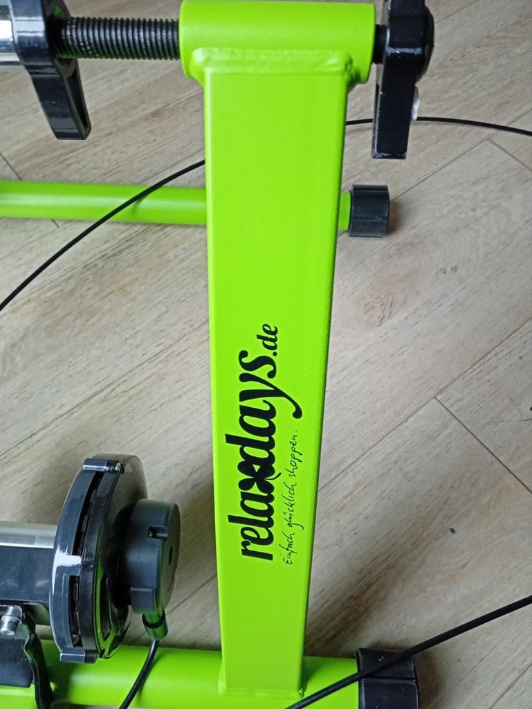 Relaxdays Fiets Trainer Hometrainer - Groen, Sport en Fitness, Wielrennen, Ophalen of Verzenden