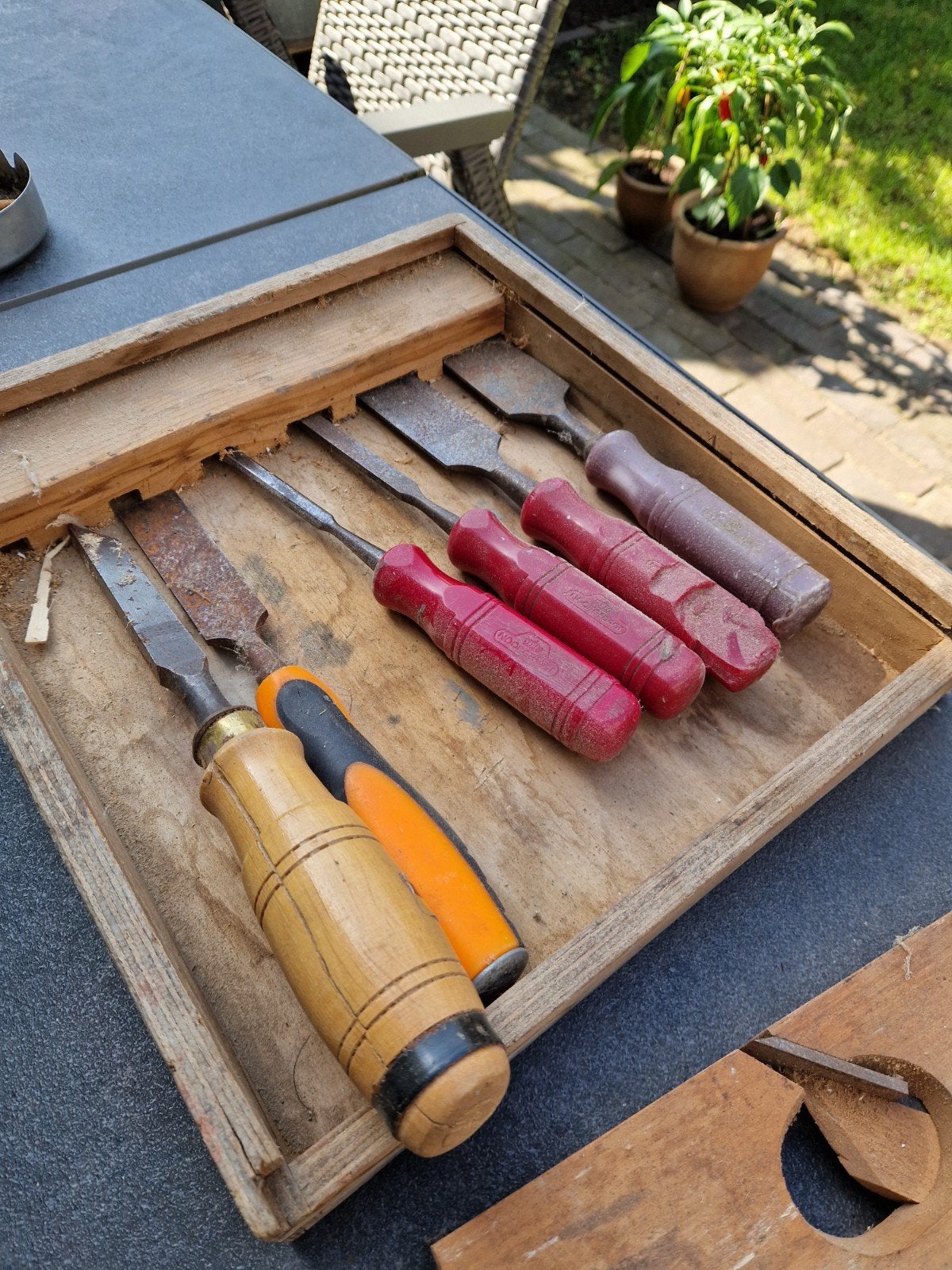 Grote collectie Nevergedacht houtbeitels en gutsen, Ophalen of Verzenden