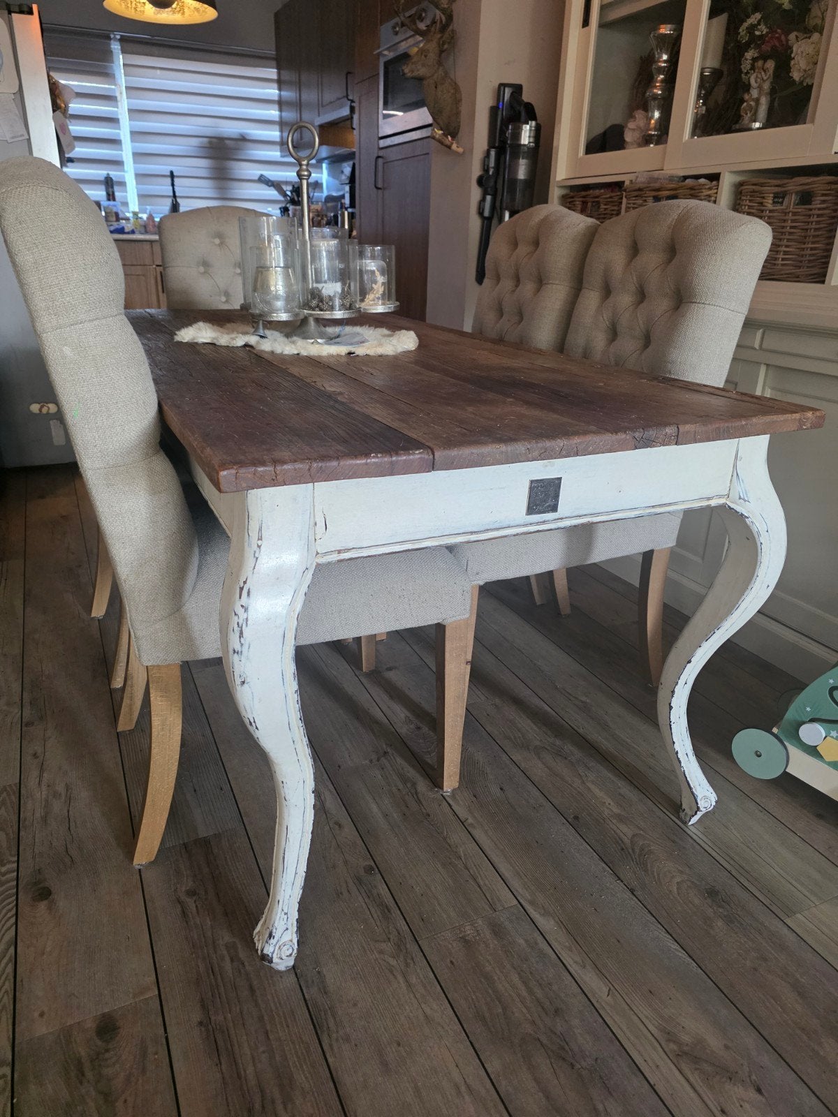 Riviera Maison Driftwood Tafels - Eettafel & Salontafel, Ophalen, Zo goed als nieuw, Rechthoekig, 50 tot 100 cm