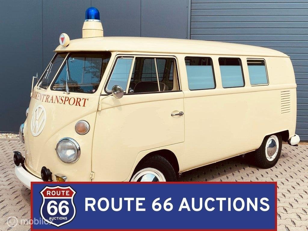Volkswagen T1 Ambulance | 1966 | Route 66 Auctions, Auto's, Overige carrosserieën, Volkswagen, Zwart, Bedrijf