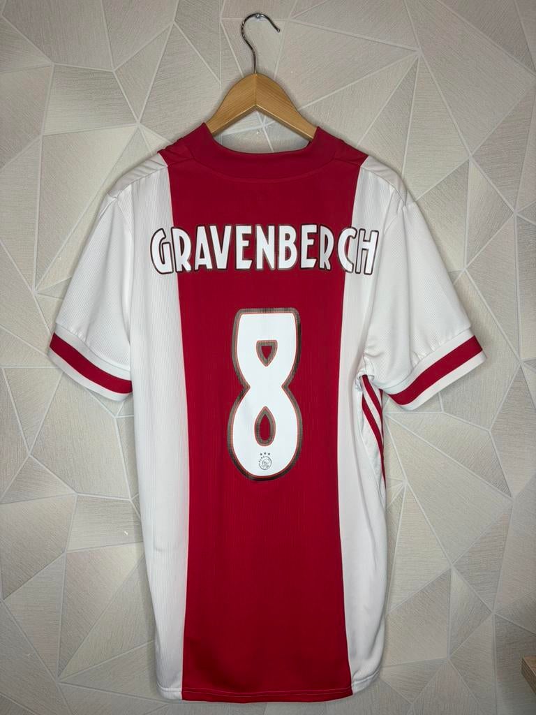 Ajax Thuis 2020/2021 Gravenberch, Sport en Fitness, Voetbal, Maat XL, Ophalen of Verzenden, Zo goed als nieuw, Shirt
