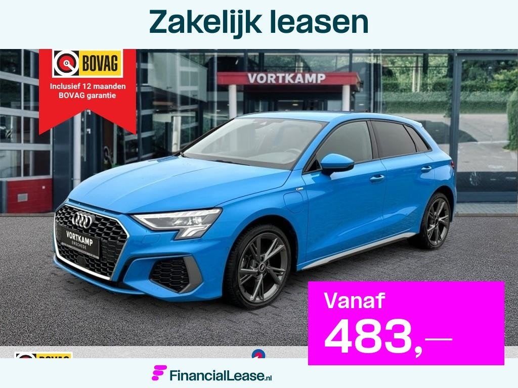 Audi A3 40 TFSIe S-LINE CAMERA/ACC/LED/STOELVERW, Gebruikt, Euro 6, 4 cilinders, Blauw
